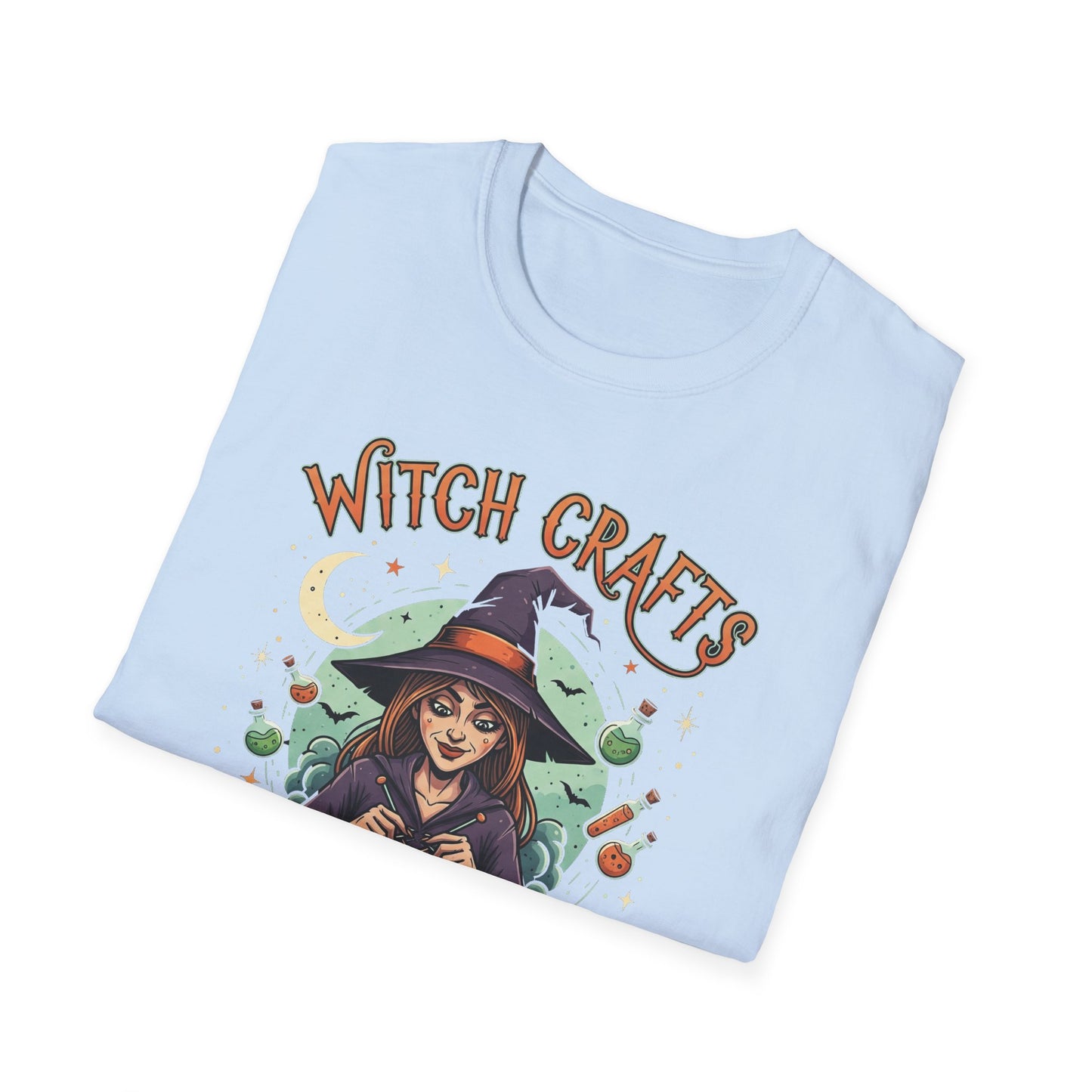 Witchcrafts Unisex Softstyle T-Shirt | Spooky Halloween Tee, Witchy Apparel, Gift for Witches, Retro Graphic Shirt, Autumn Fashion