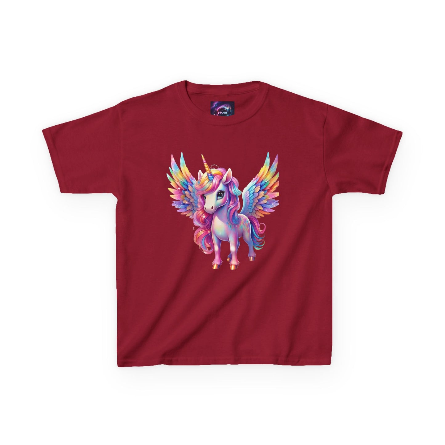 Colorful Unicorn Kids Heavy Cotton Tee - Fun & Whimsical Shirt for Magical Play