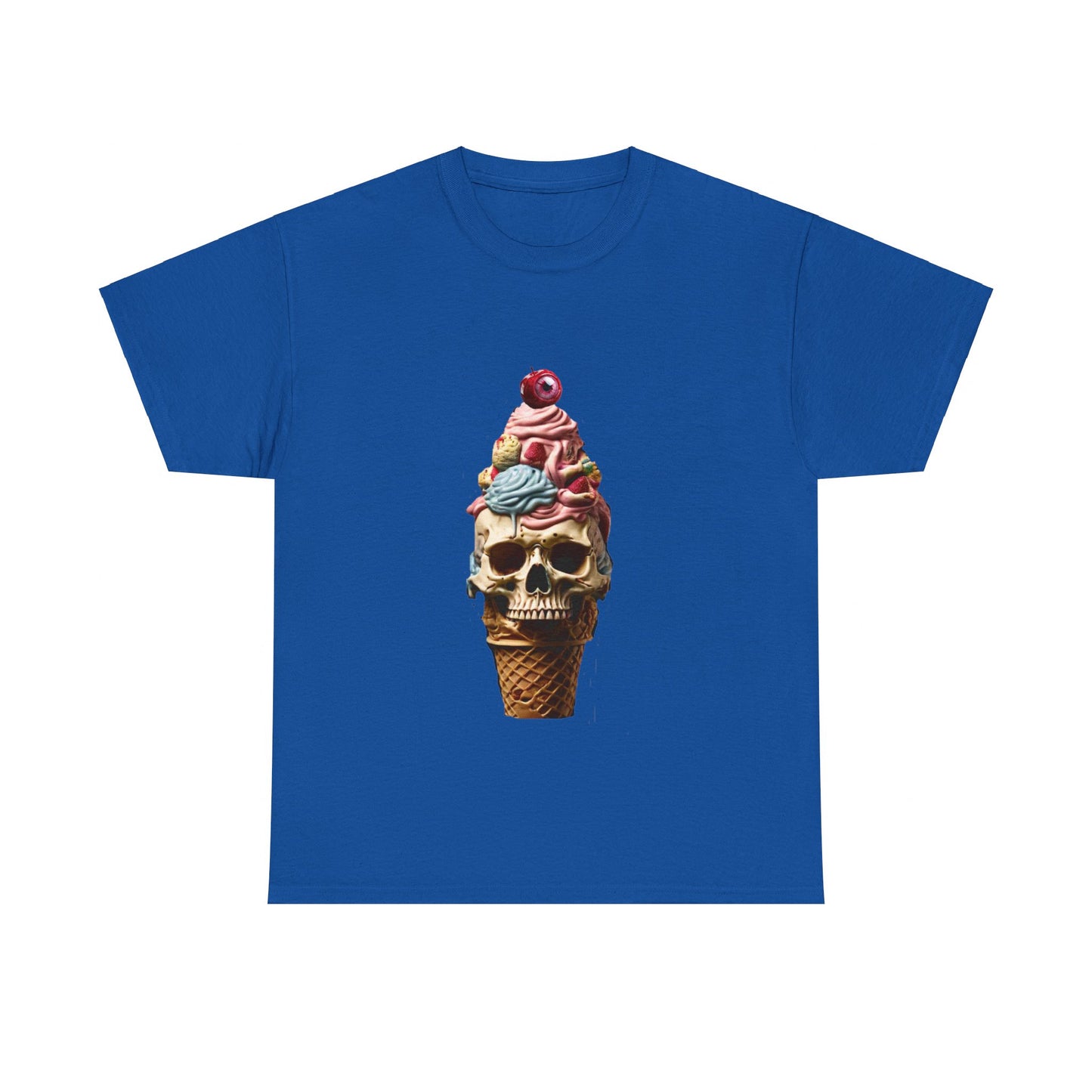 Skull Ice Cream Unisex Heavy Cotton Tee - S-Mart Shop Smart Treasures