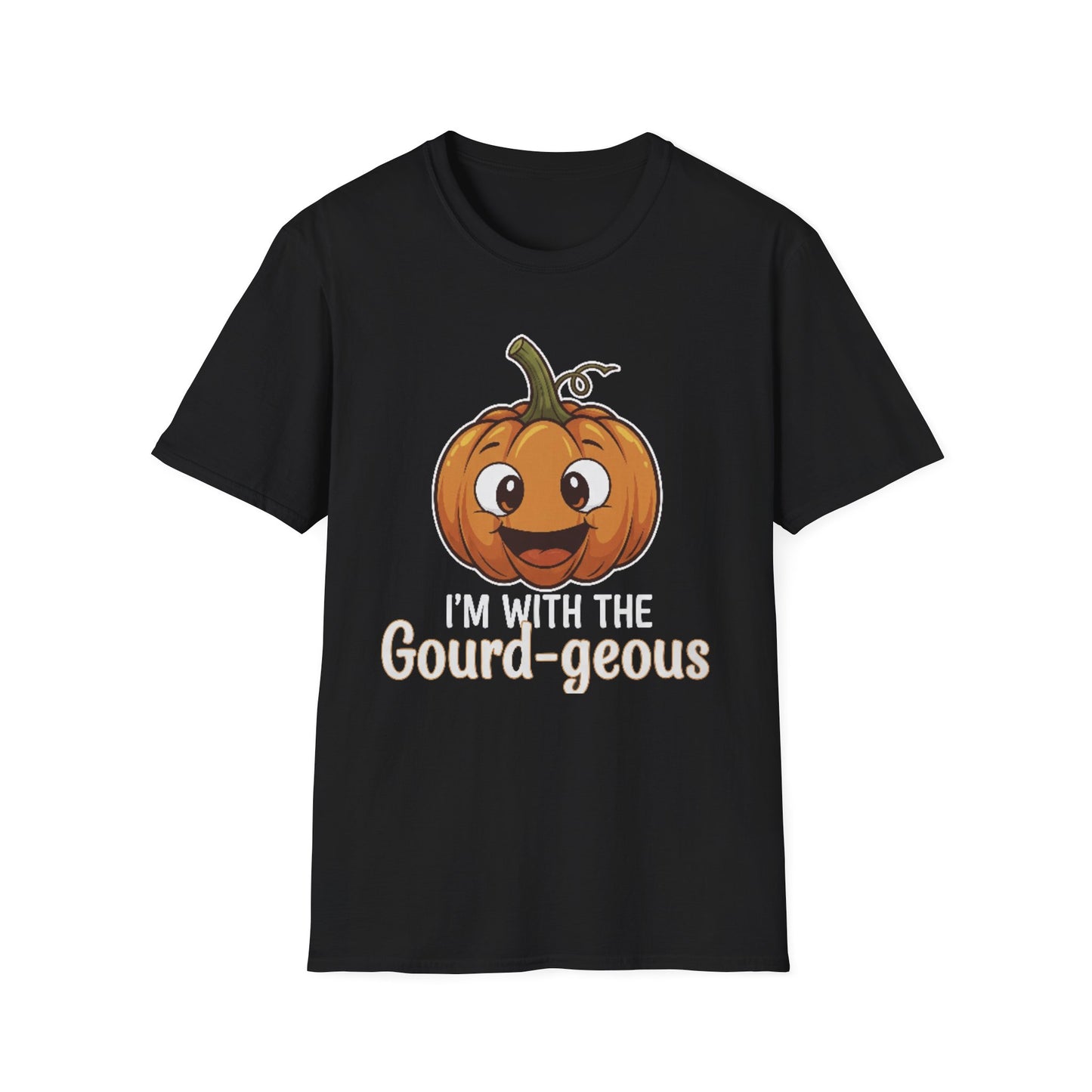 Im With The Gourd-gous Unisex Softstyle T-Shirt, Halloween Costume, Spooky Vibe, Casual Wear, Unique Graphic Tee, Alternative Fashion