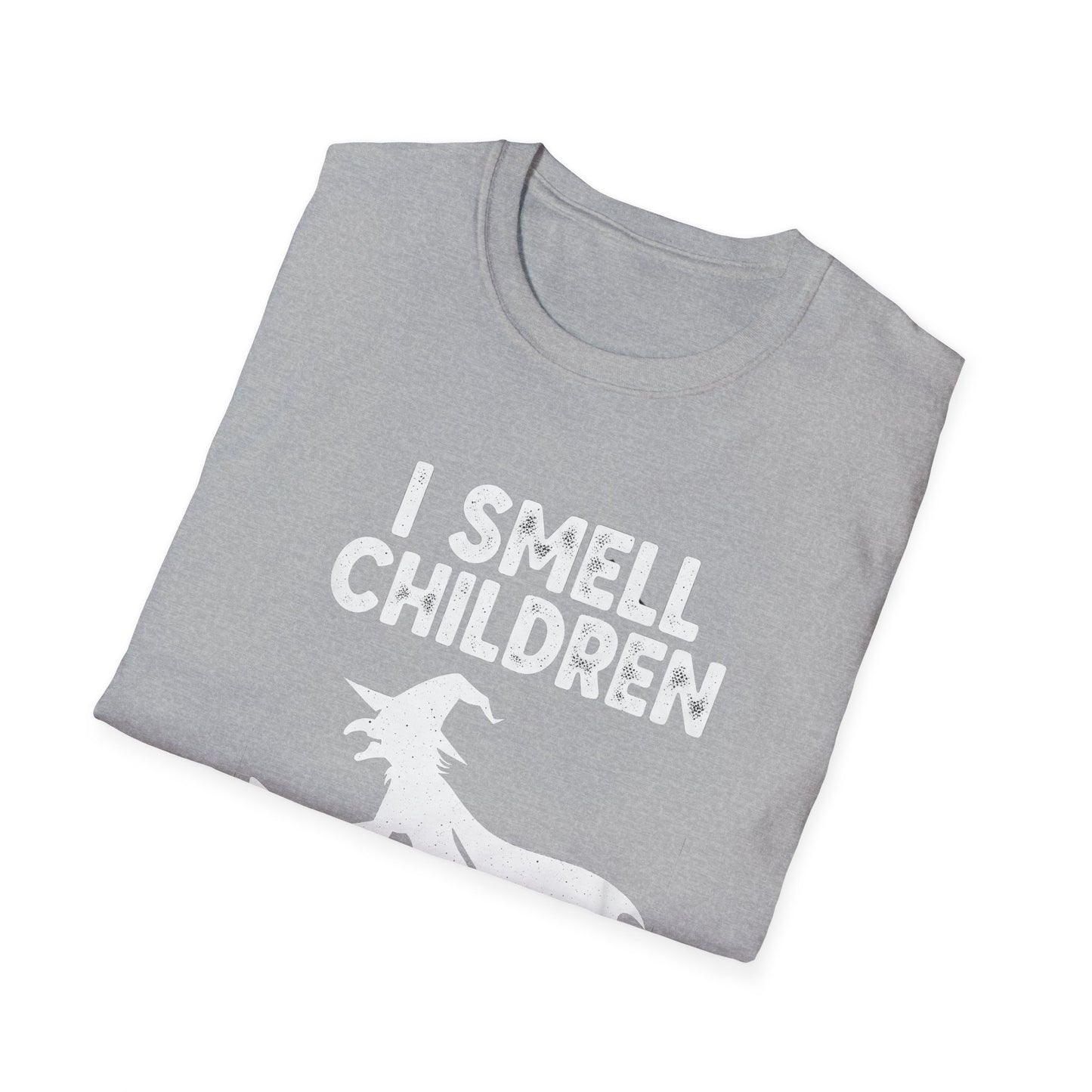 Funny I Smell Children Witch Parity Unisex Softstyle T-Shirt - I Smell Children, Gift for Parents, Humor Tee, Casual Wear, Halloween Party, Fun Outfit