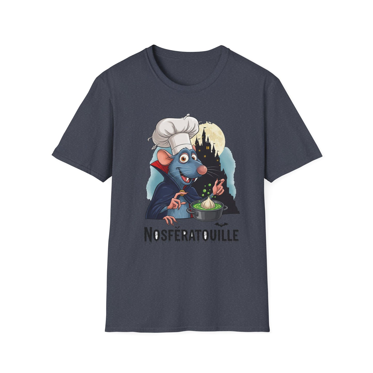 Nosferatoille T-Shirt - Fun Cooking Gift, Unisex Graphic Tee, Nosferatouille Humor, Halloween Apparel, Foodie Tee