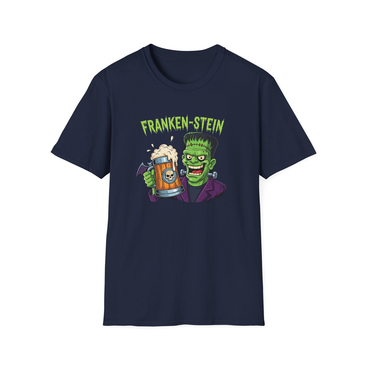 Franken-stein Beer T-Shirt, Spooky Halloween Apparel, Unisex Graphic Tee, Monster Mash Party Shirt, Halloween Costume Top, Beer Lover Gift
