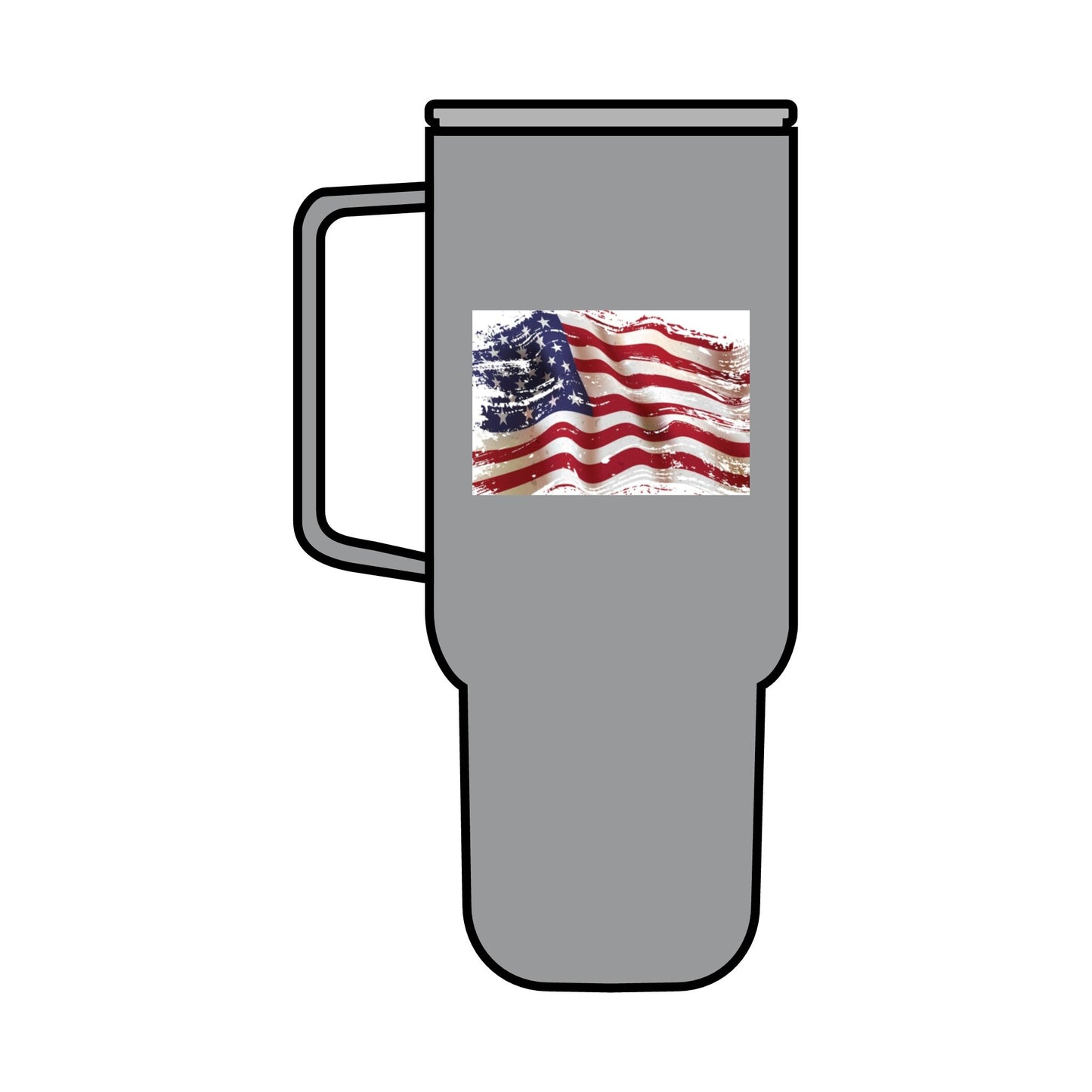 Engraved 40oz Insulated Tumbler - American Flag & Firefighter Tribute