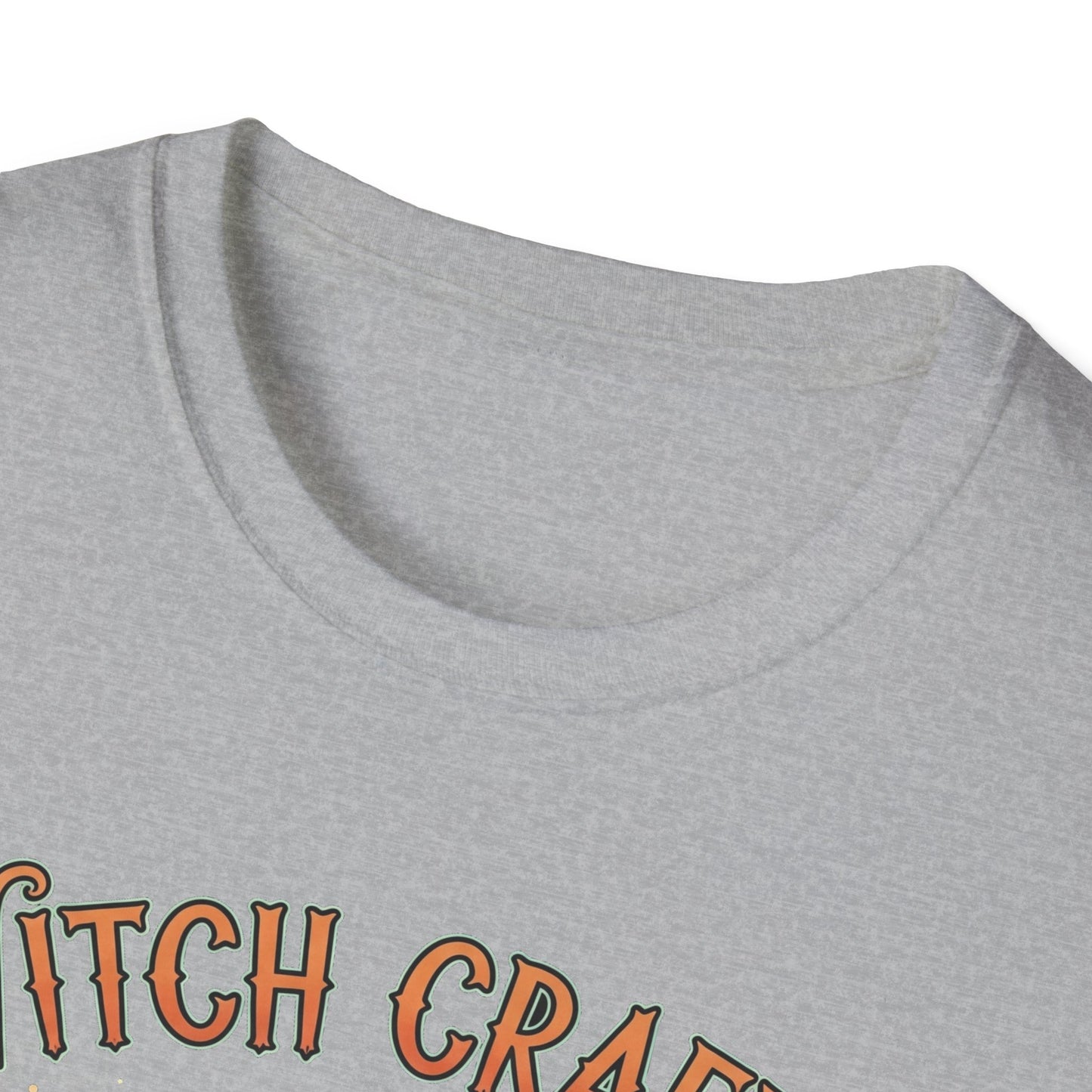 Witchcrafts Unisex Softstyle T-Shirt | Spooky Halloween Tee, Witchy Apparel, Gift for Witches, Retro Graphic Shirt, Autumn Fashion