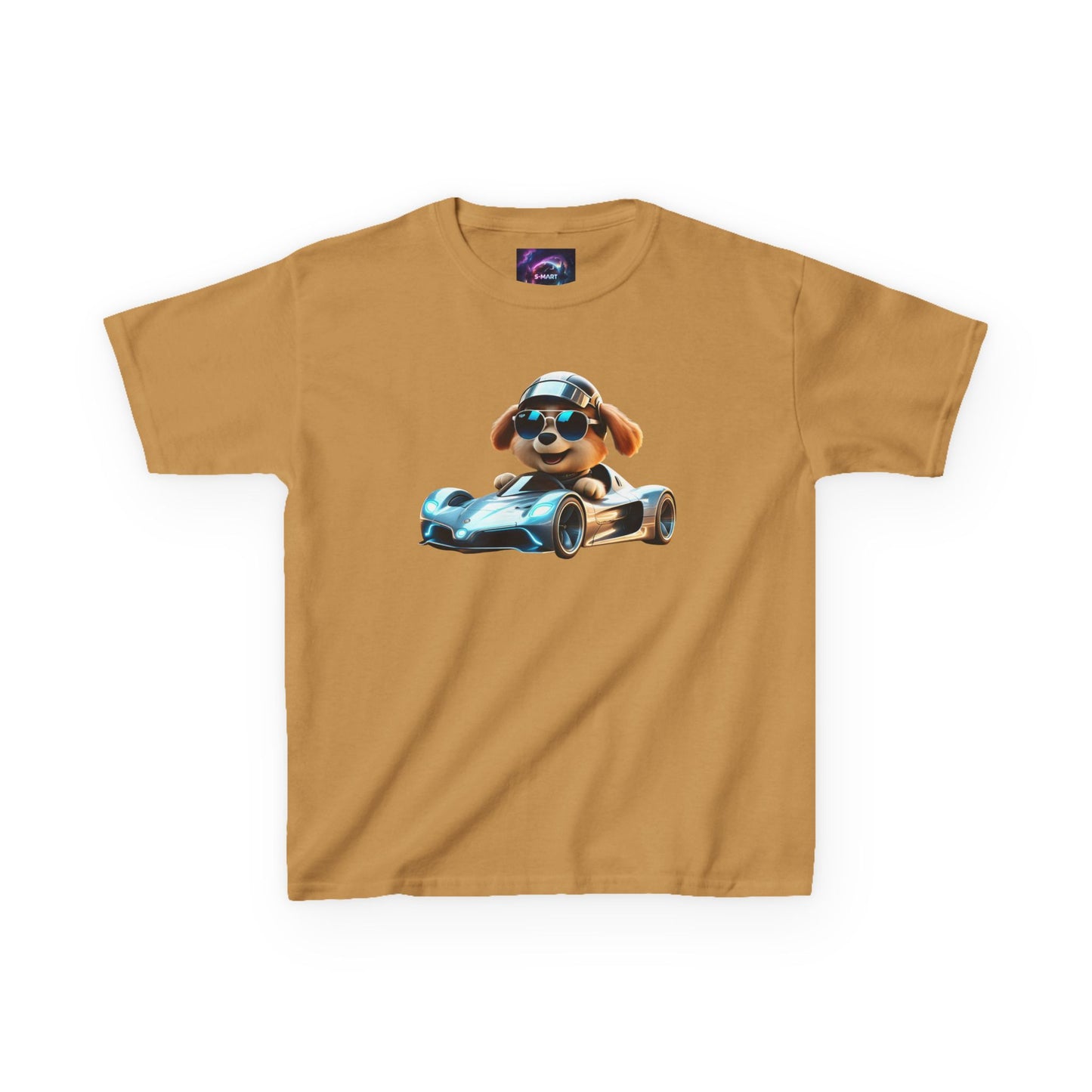 Cool Dog Racing Kids Tee - Fun Lightweight Cotton T-Shirt for Young Speedsters
