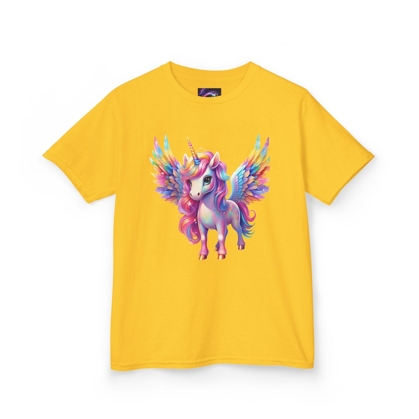 Colorful Unicorn Kids Heavy Cotton Tee - Fun & Whimsical Shirt for Magical Play