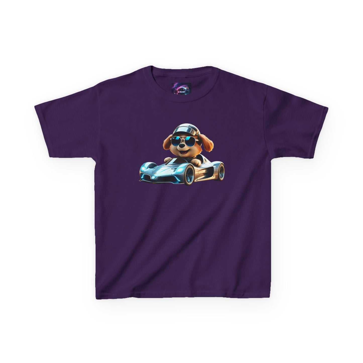 Cool Dog Racing Kids Tee - Fun Lightweight Cotton T-Shirt for Young Speedsters