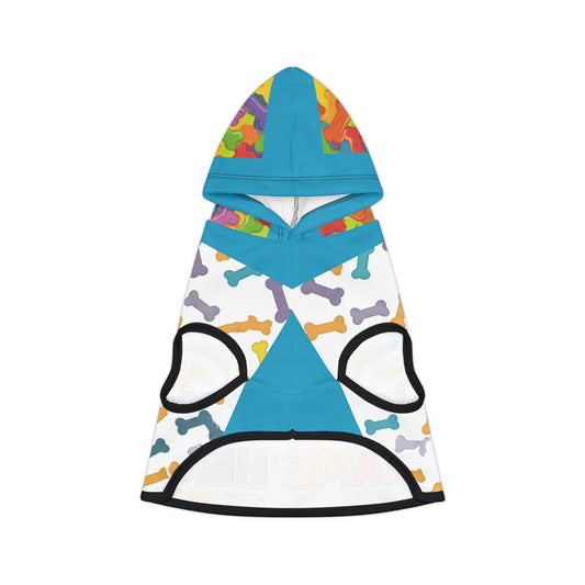 Customizable Pet Hoodie – Colorful Dog and Cat Apparel with Name Personalization