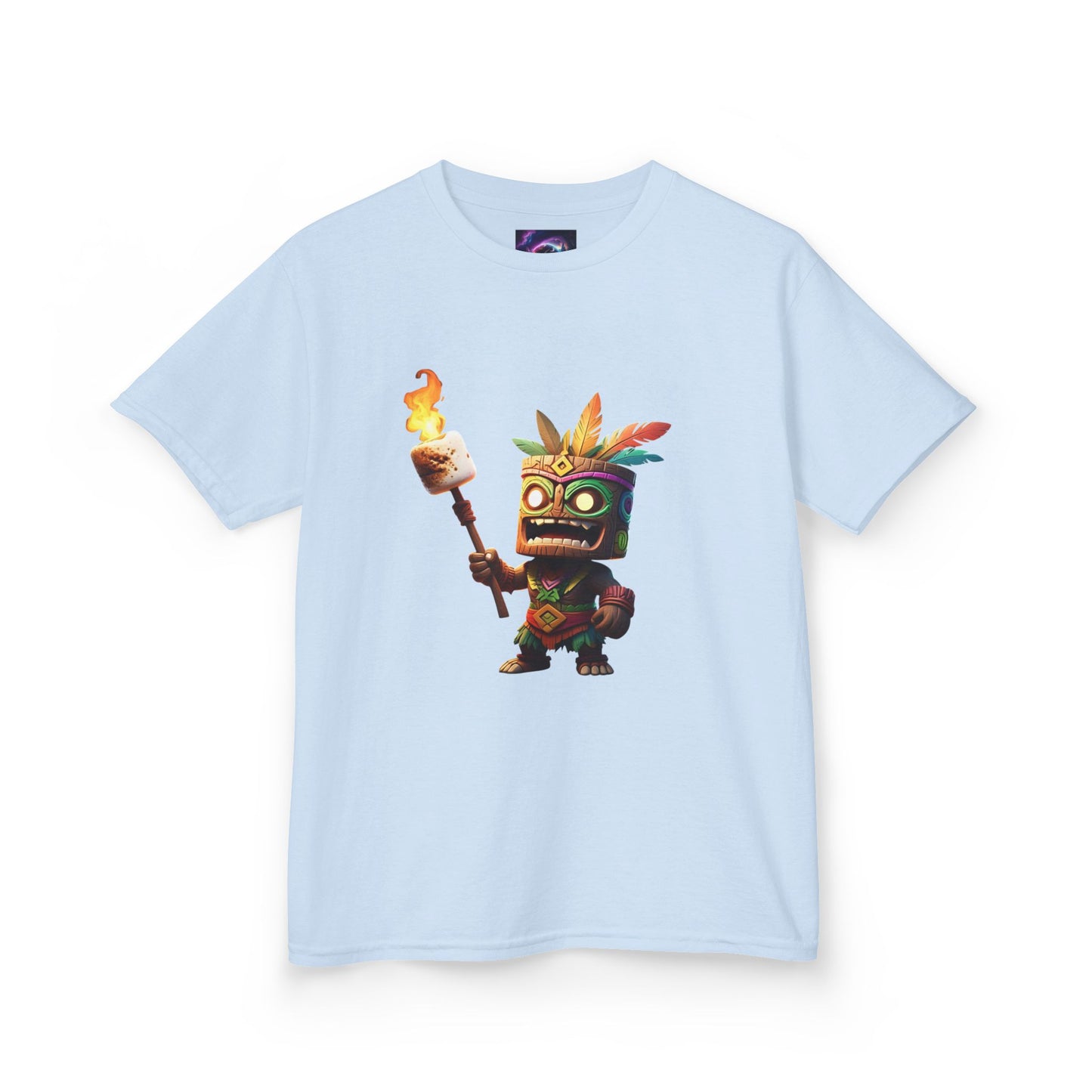 Kids Tiki Toasted Marshmallow Heavy Cotton Tee - Fun & Playful Design for Adventurous Kids