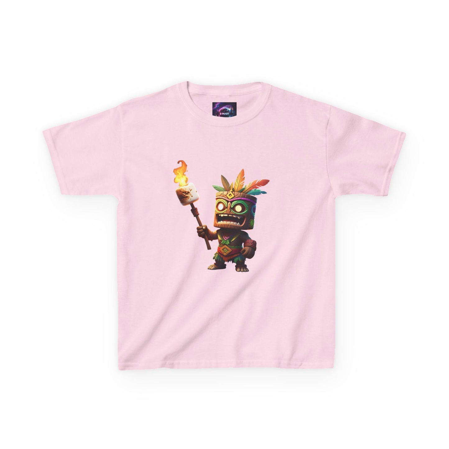 Kids Tiki Toasted Marshmallow Heavy Cotton Tee - Fun & Playful Design for Adventurous Kids