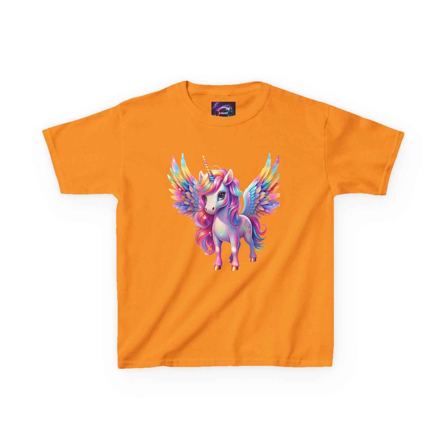 Colorful Unicorn Kids Heavy Cotton Tee - Fun & Whimsical Shirt for Magical Play