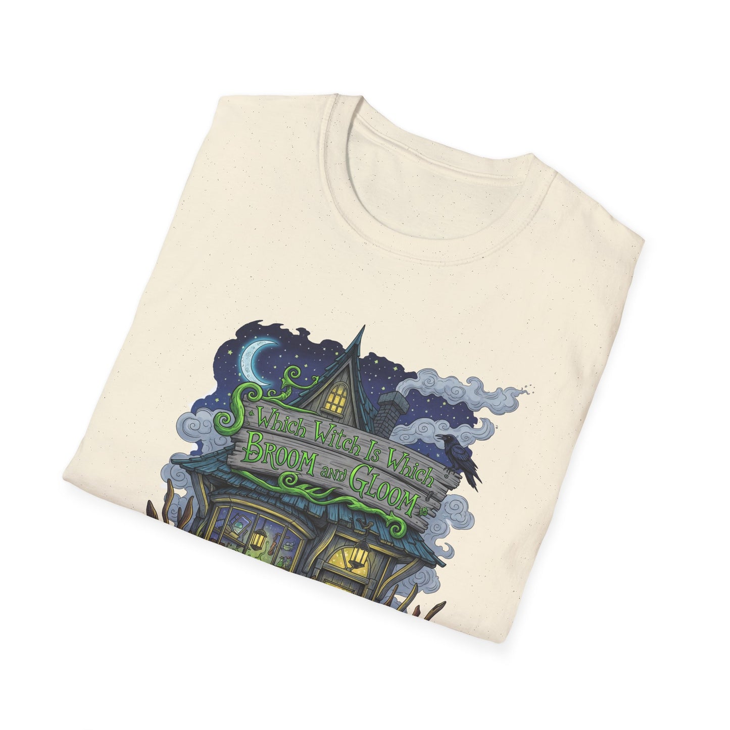 Halloween Which Witch Is Which Broom and Gloom Unisex T-Shirt, Spooky Shirt, Graphic Tee, Fall Apparel, Halloween Gift, Cozy Casual Wear