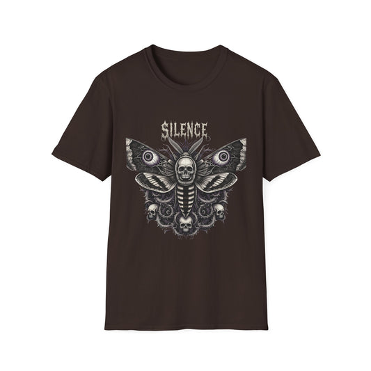 Gothic Silence T-Shirt, Unisex Graphic Tee, Alternative Fashion Top, Casual Wear, Edgy Gift Idea