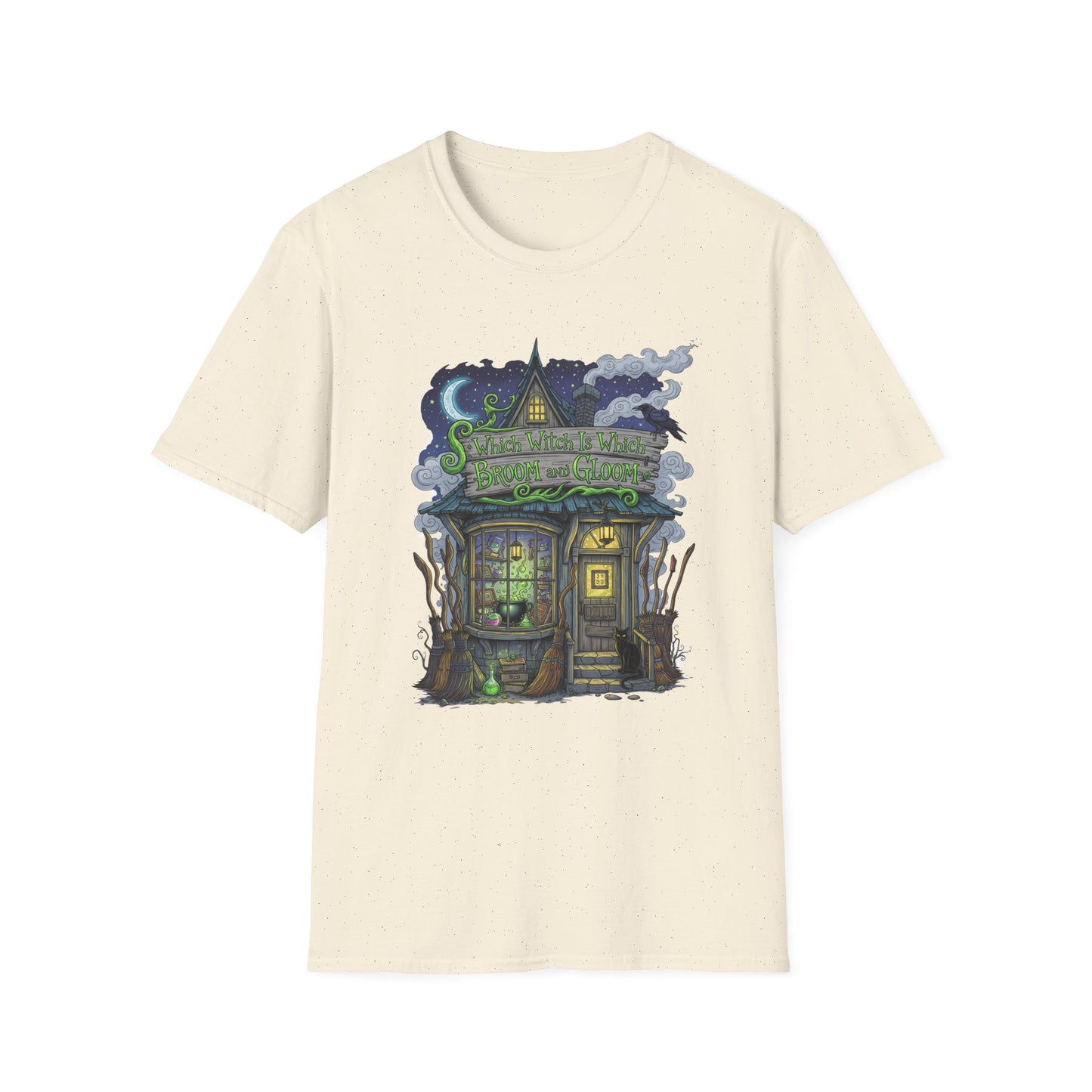 Halloween Which Witch Is Which Broom and Gloom Unisex T-Shirt, Spooky Shirt, Graphic Tee, Fall Apparel, Halloween Gift, Cozy Casual Wear