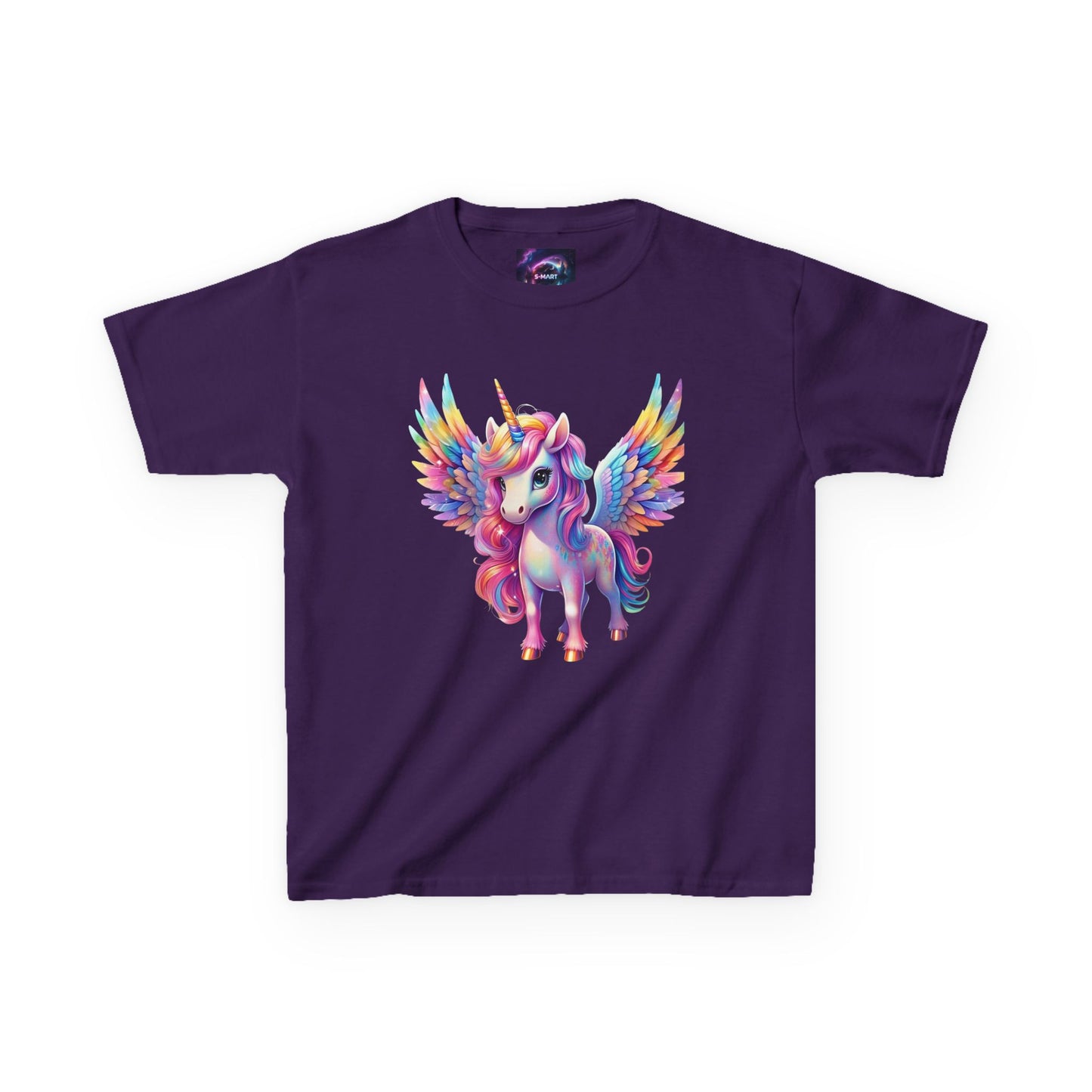 Colorful Unicorn Kids Heavy Cotton Tee - Fun & Whimsical Shirt for Magical Play