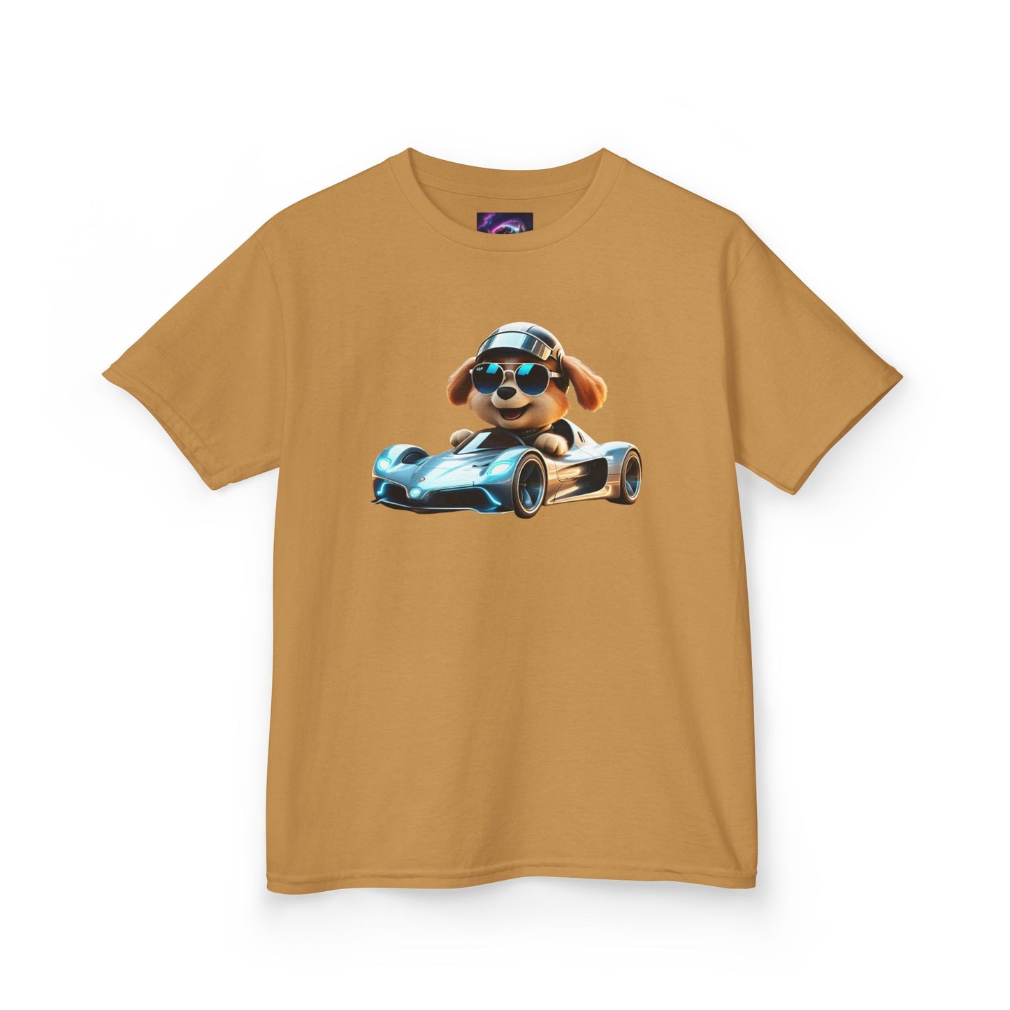 Cool Dog Racing Kids Tee - Fun Lightweight Cotton T-Shirt for Young Speedsters
