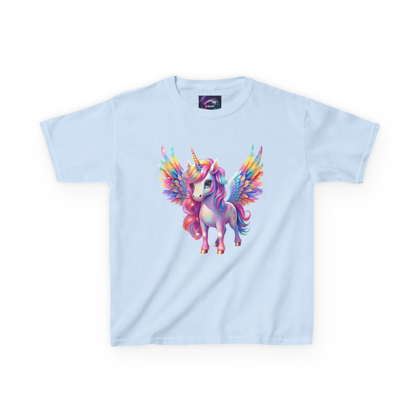 Colorful Unicorn Kids Heavy Cotton Tee - Fun & Whimsical Shirt for Magical Play