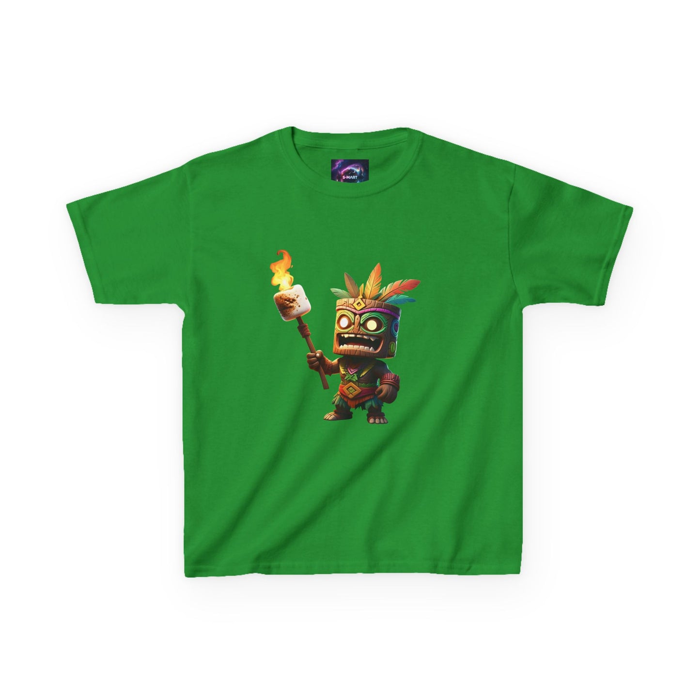Kids Tiki Toasted Marshmallow Heavy Cotton Tee - Fun & Playful Design for Adventurous Kids