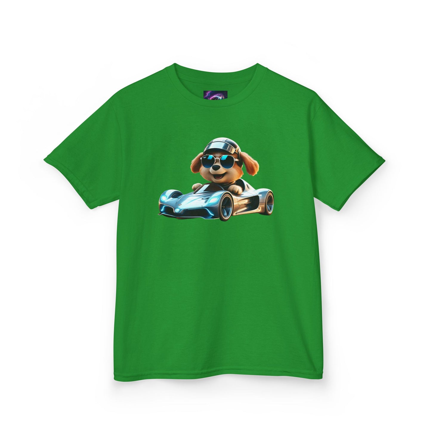 Cool Dog Racing Kids Tee - Fun Lightweight Cotton T-Shirt for Young Speedsters