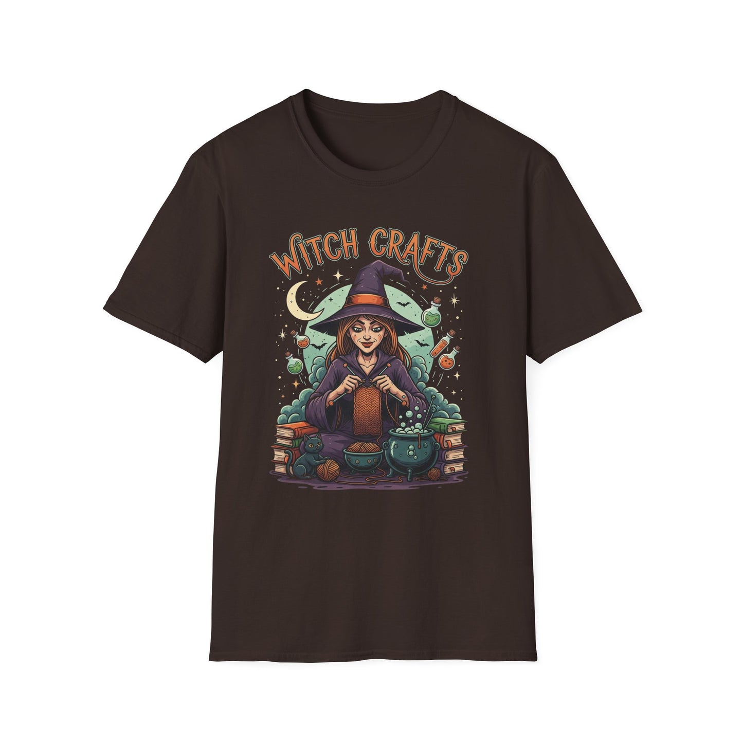 Witchcrafts Unisex Softstyle T-Shirt | Spooky Halloween Tee, Witchy Apparel, Gift for Witches, Retro Graphic Shirt, Autumn Fashion