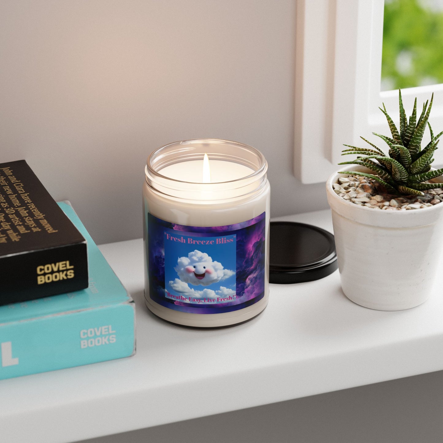Fresh Breeze Bliss Scented Soy Candle - Breathe Easy, Live Fresh! 9oz