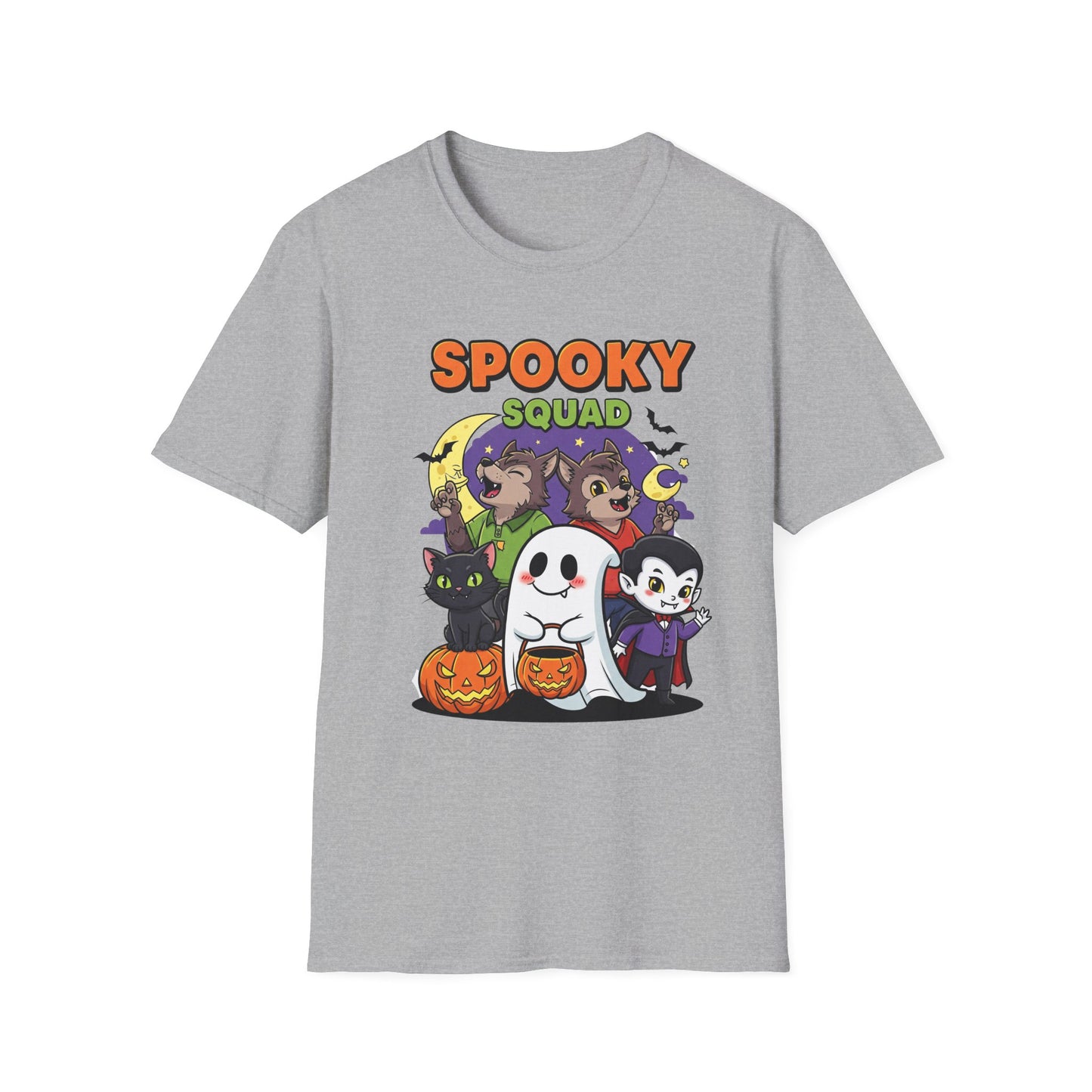 Spooky Squad T-Shirt, Halloween Tee, Cute Ghost Shirt, Unisex Graphic Tee, Fall Fashion, Trick or Treat T-Shirt