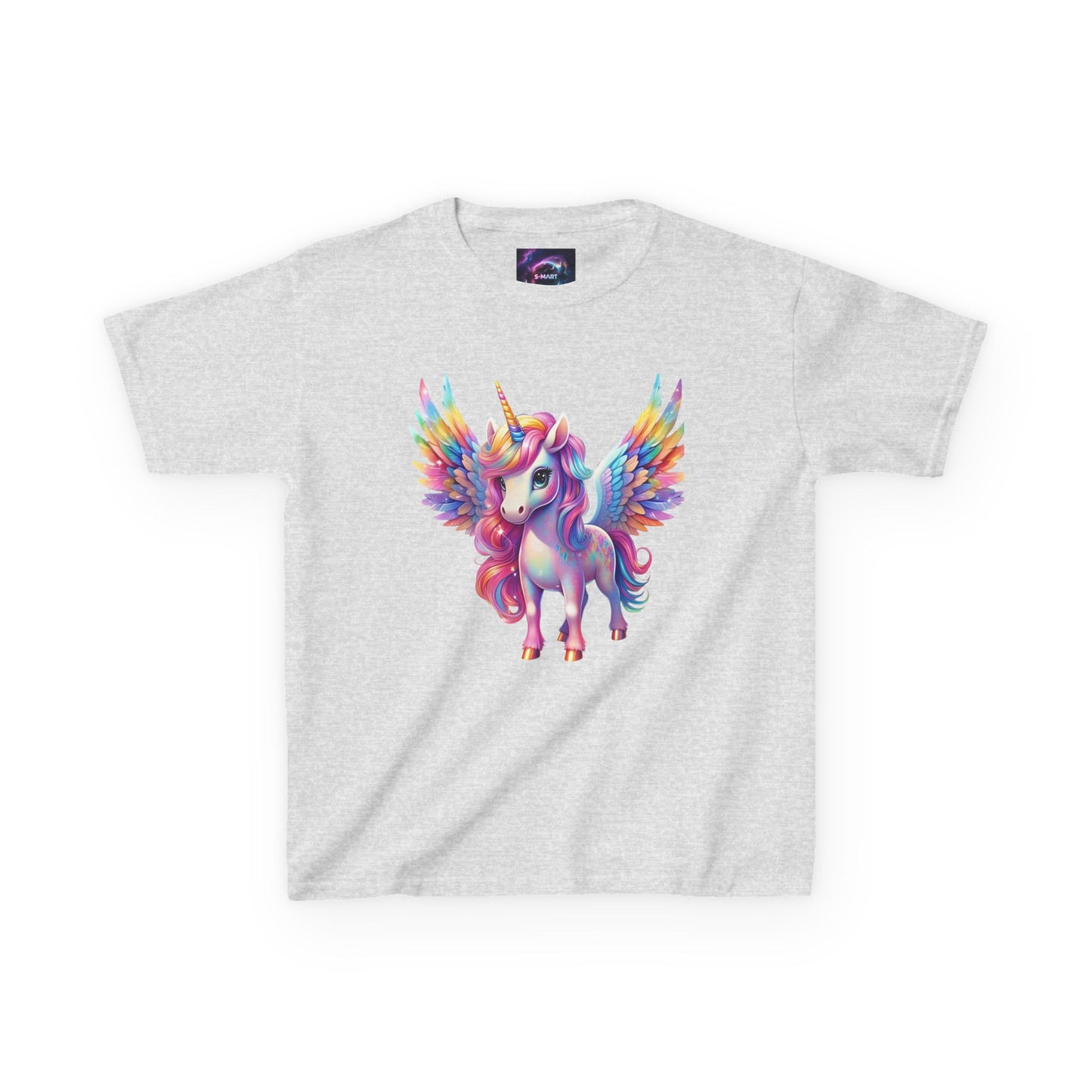 Colorful Unicorn Kids Heavy Cotton Tee - Fun & Whimsical Shirt for Magical Play