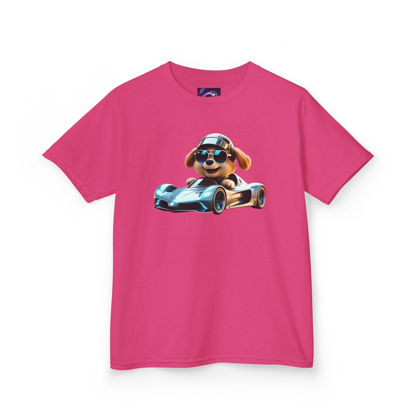 Cool Dog Racing Kids Tee - Fun Lightweight Cotton T-Shirt for Young Speedsters
