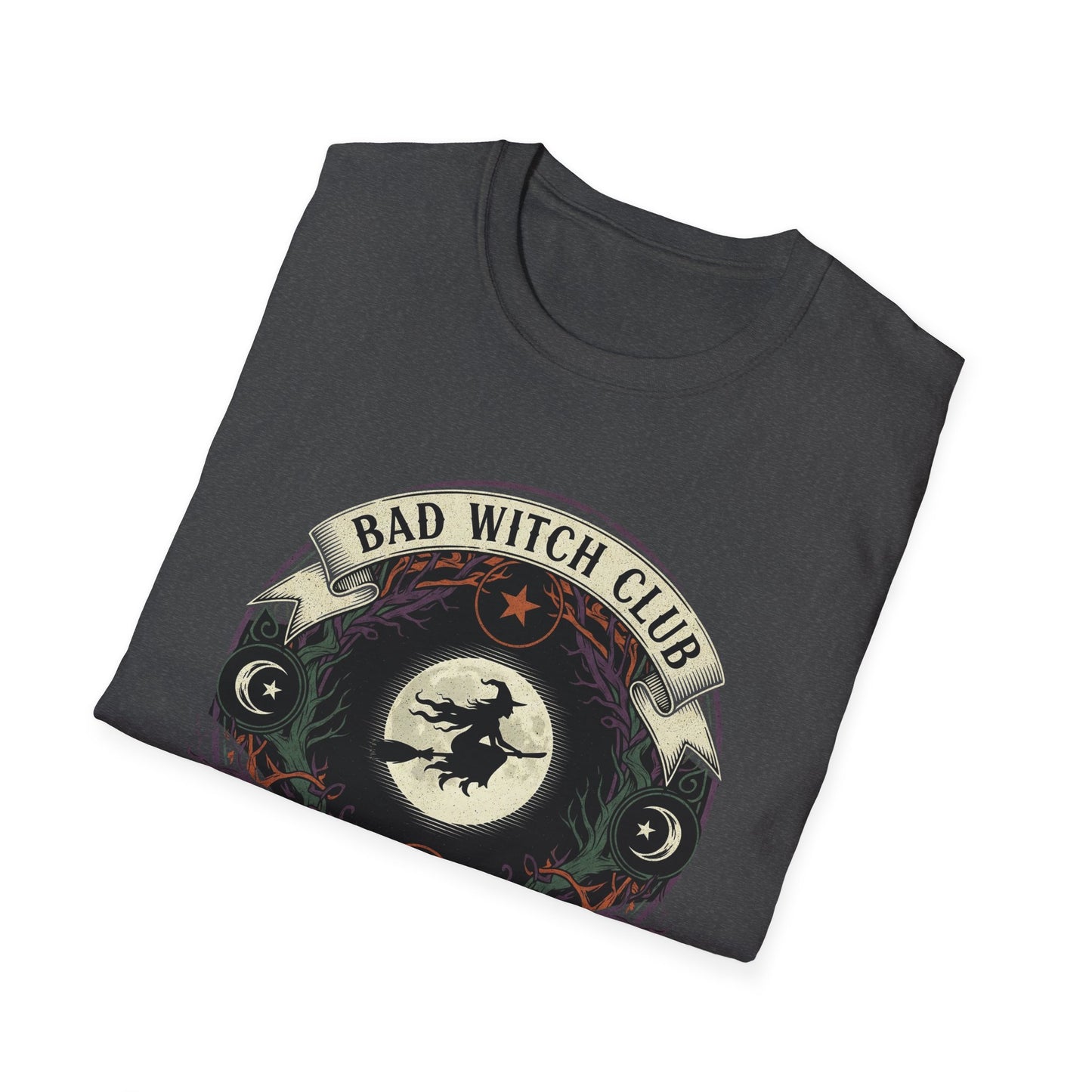 Unisex Bad Witch Club T-Shirt | Boho Style Tee, Witchy Gifts, Halloween Outfit, Casual Wear, Occult Apparel