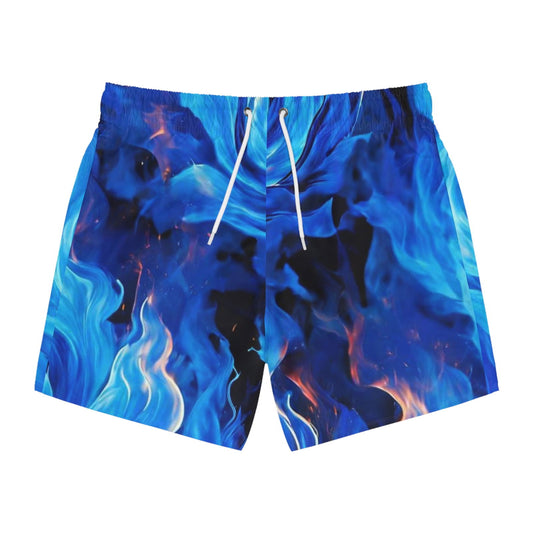 Blue Fire Swim Trunks (AOP) - S-Mart Shop Smart Treasures
