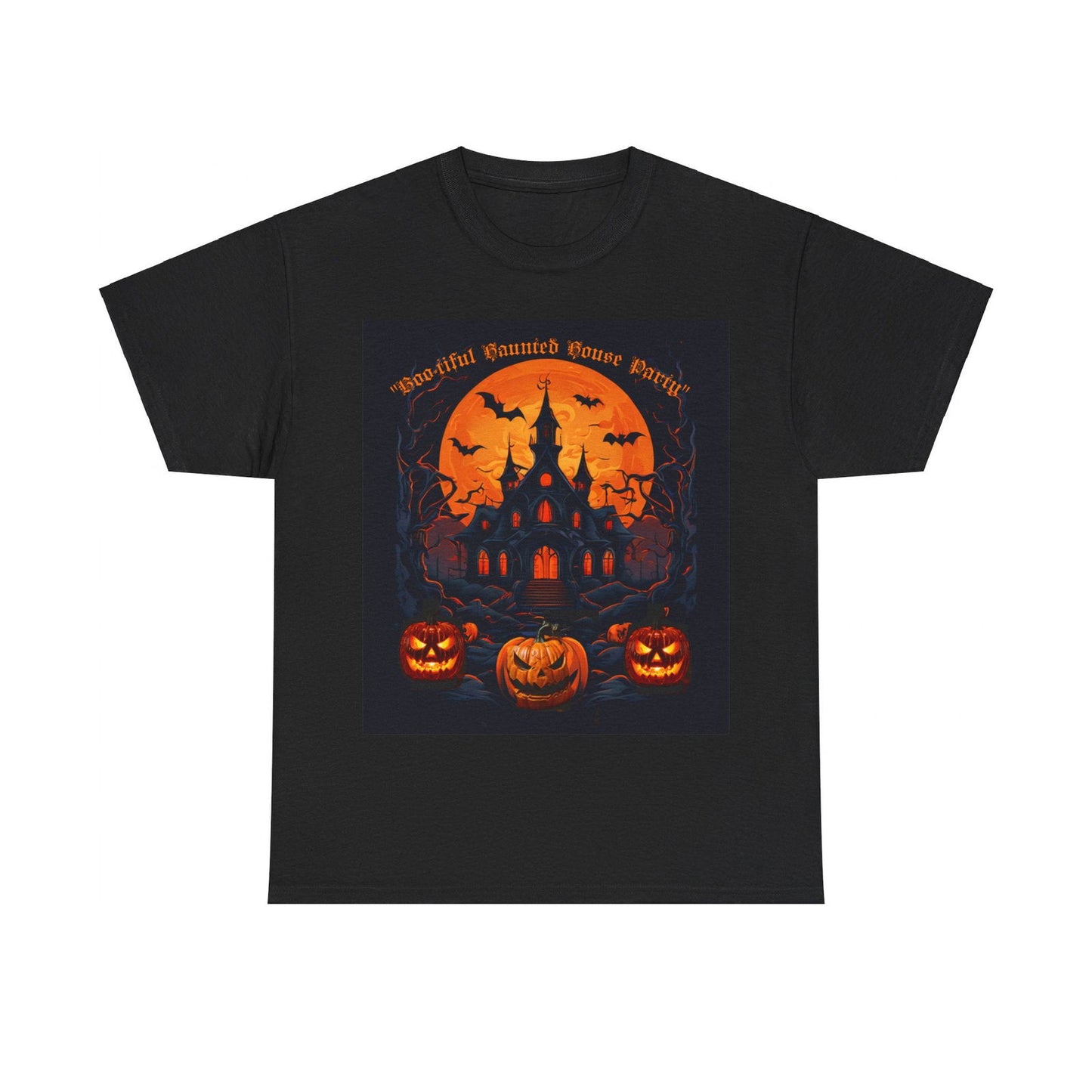 Boo Tiful Haunted House Party Unisex Heavy Cotton Tee - S-Mart Shop Smart Treasures