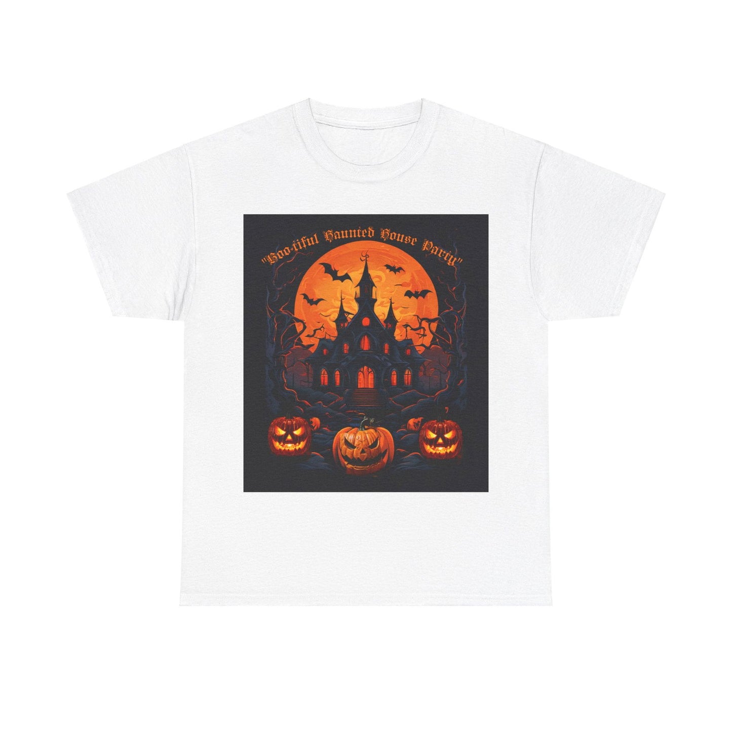Boo Tiful Haunted House Party Unisex Heavy Cotton Tee - S-Mart Shop Smart Treasures