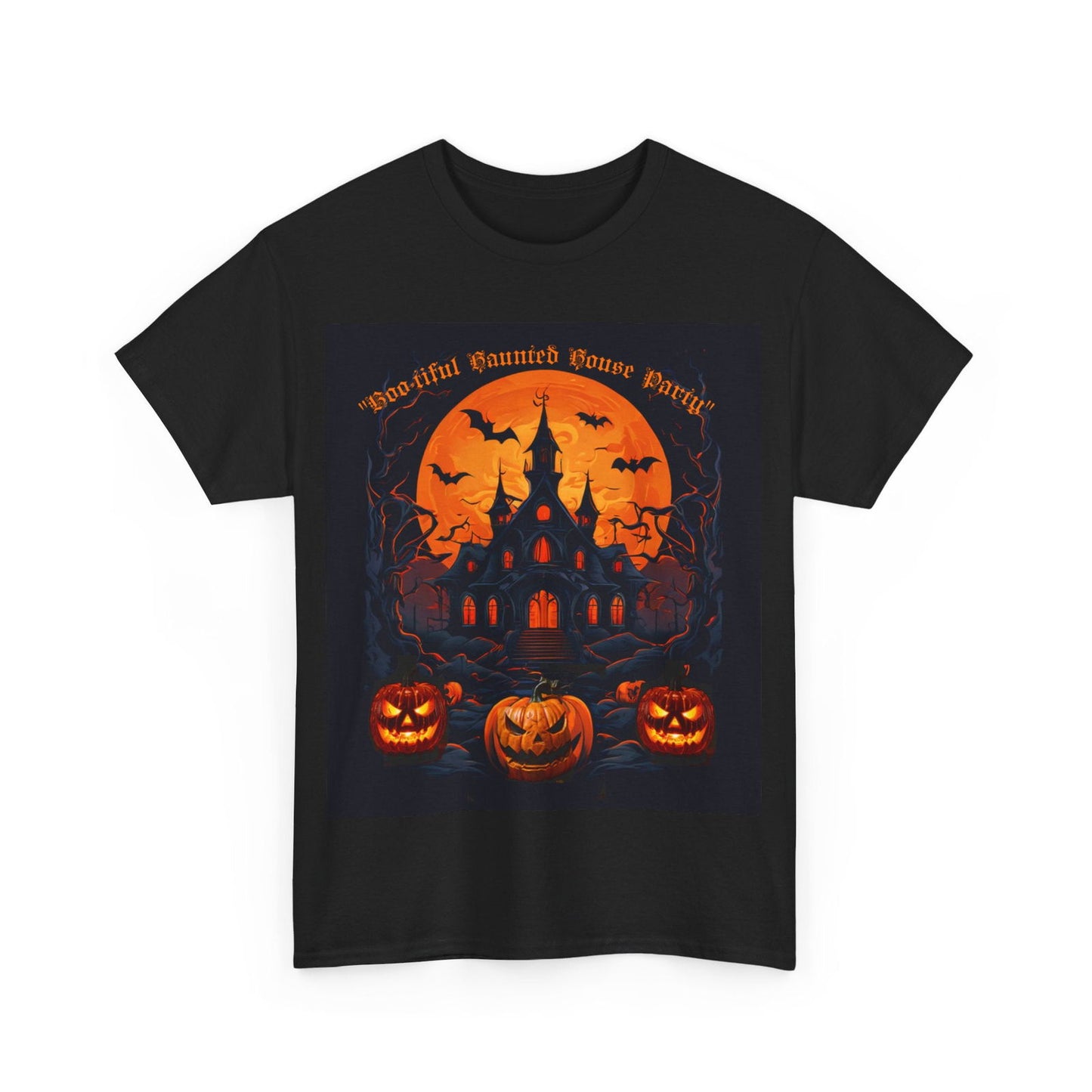 Boo Tiful Haunted House Party Unisex Heavy Cotton Tee - S-Mart Shop Smart Treasures