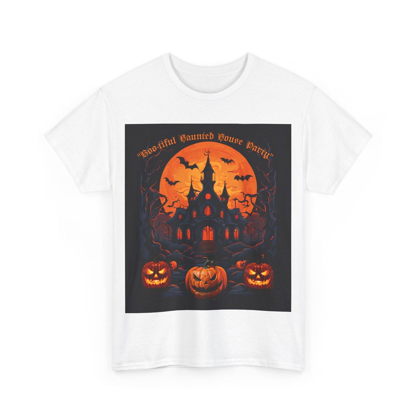 Boo Tiful Haunted House Party Unisex Heavy Cotton Tee - S-Mart Shop Smart Treasures