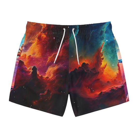 Bright Aurora Swim Trunks (AOP) - S-Mart Shop Smart Treasures