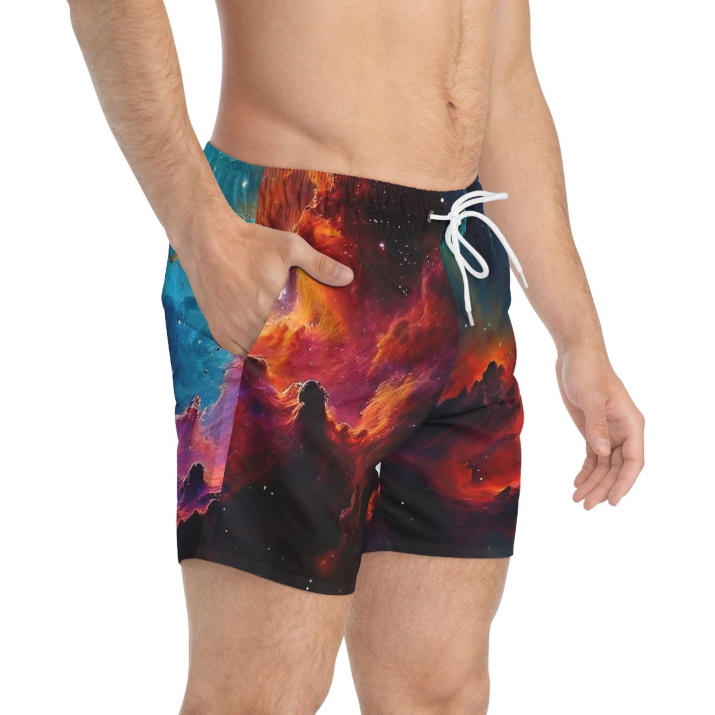 Bright Aurora Swim Trunks (AOP) - S-Mart Shop Smart Treasures
