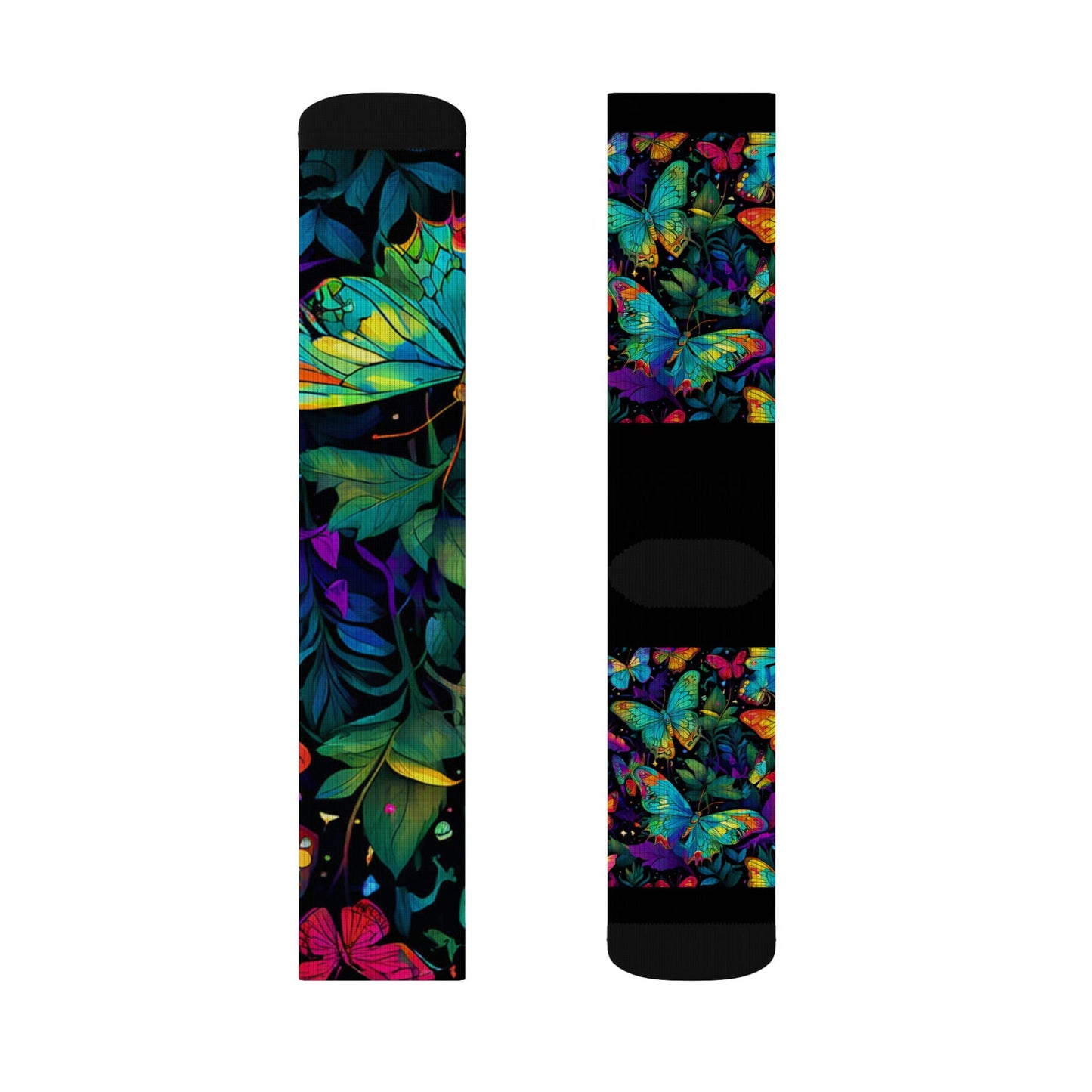 Butterfly Illumination Sublimation Socks - S-Mart Shop Smart Treasures
