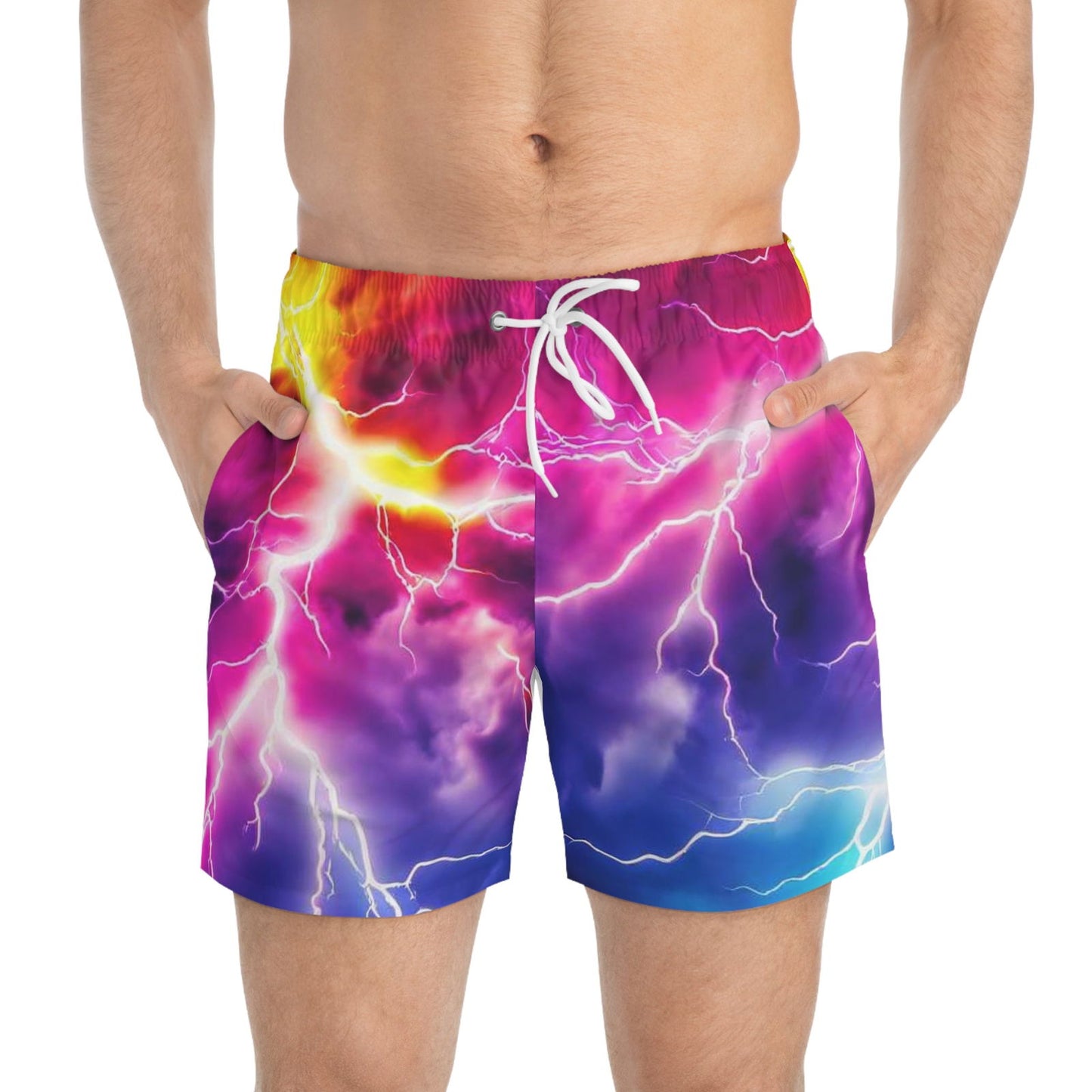 Crazy lightning Swim Trunks (AOP) - S-Mart Shop Smart Treasures