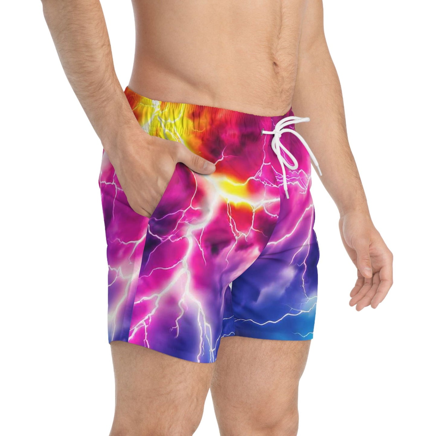 Crazy lightning Swim Trunks (AOP) - S-Mart Shop Smart Treasures