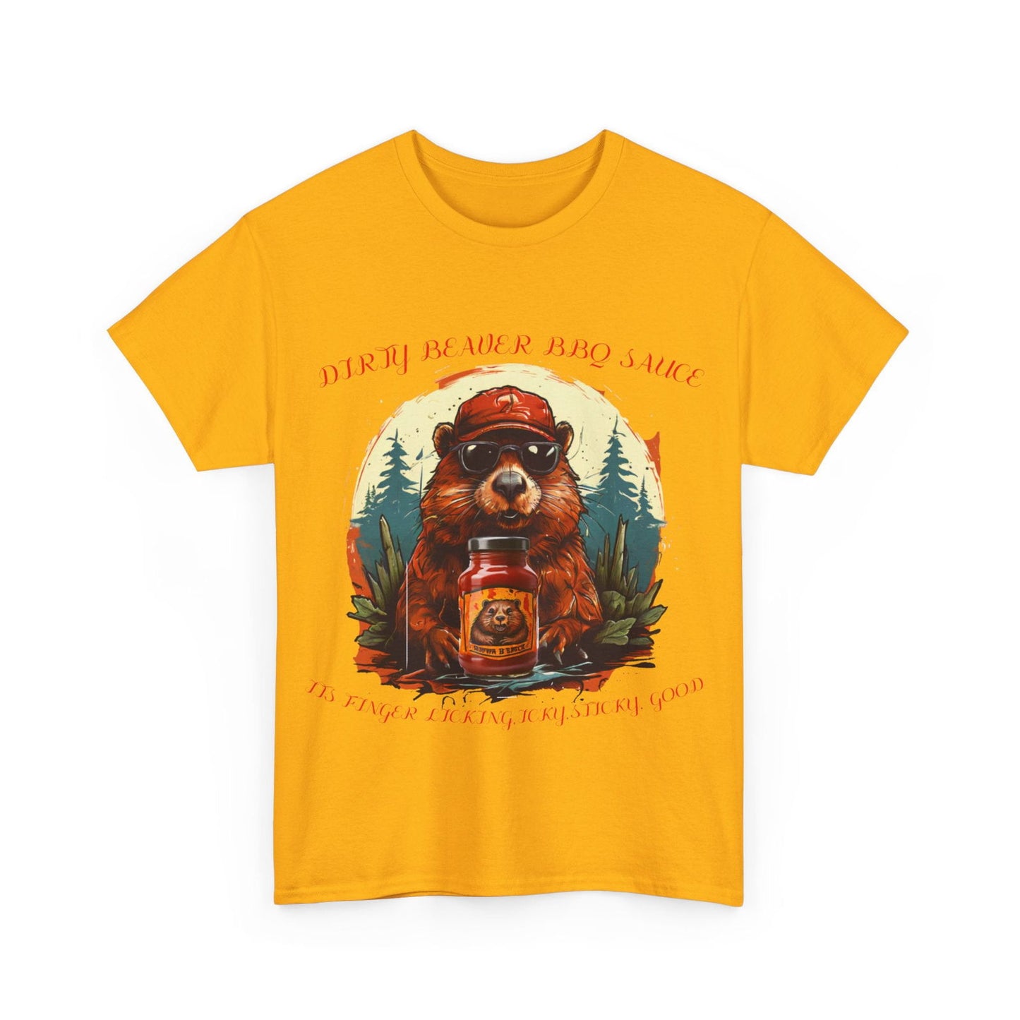 Dirty Beaver BBQ Sauce Unisex Heavy Cotton Tee - S-Mart Shop Smart Treasures
