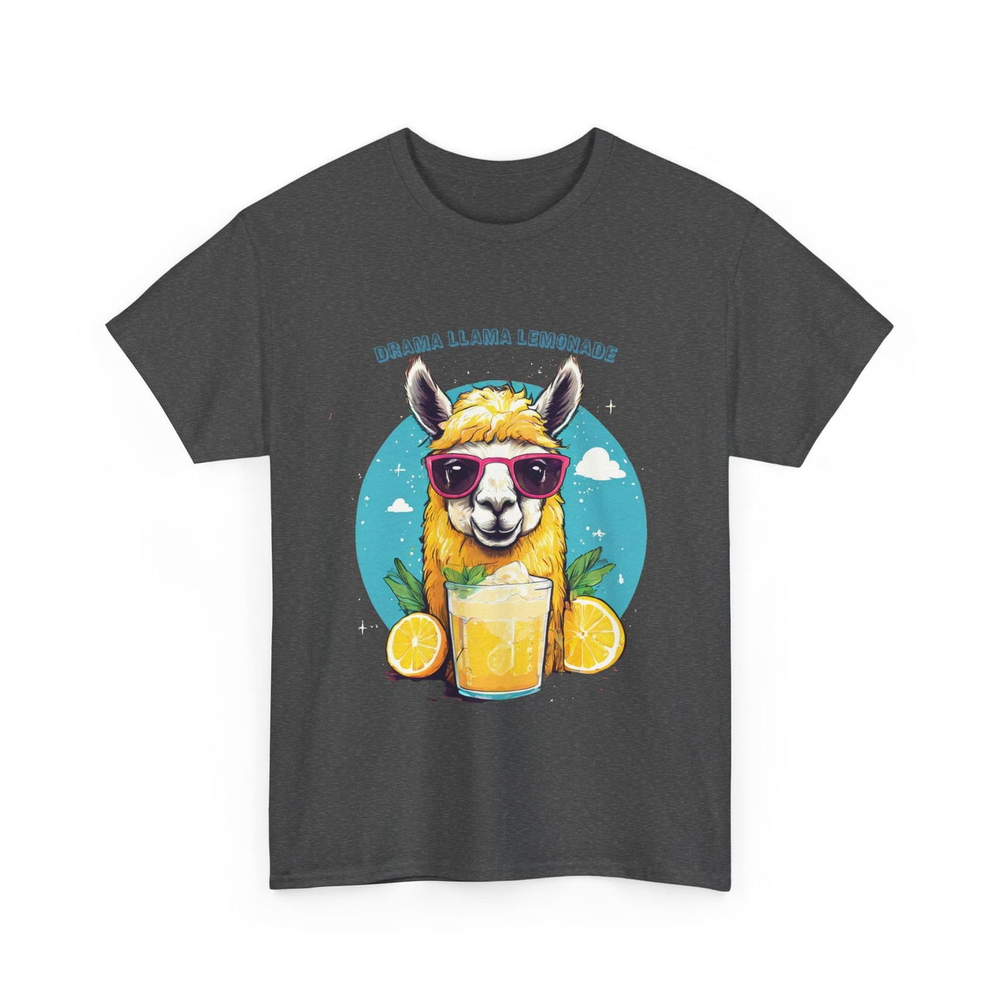 Drama Llama Lemonade Unisex Heavy Cotton Tee - S-Mart Shop Smart Treasures