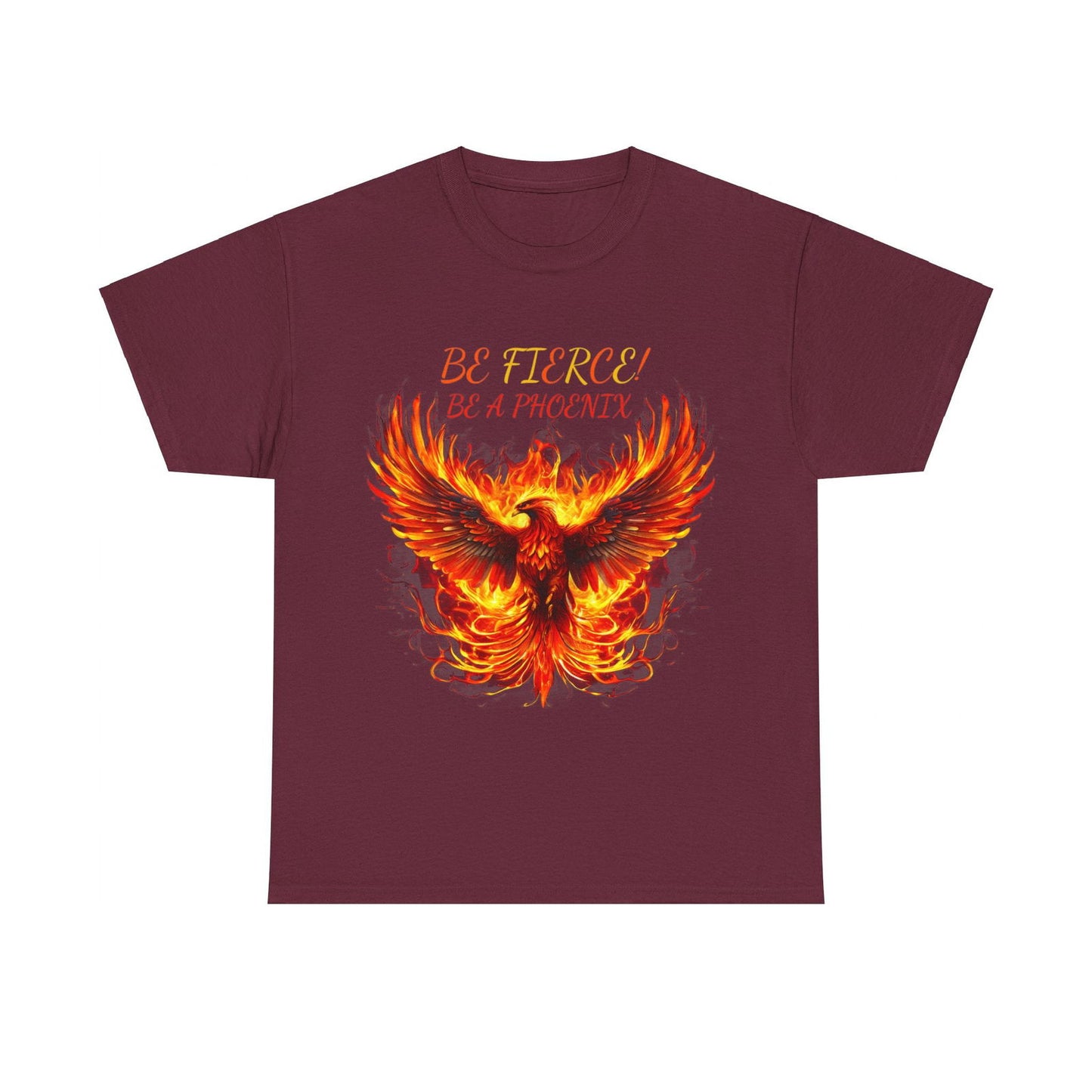 Fierce Like A Phoenix Unisex Heavy Cotton Tee - S-Mart Shop Smart Treasures