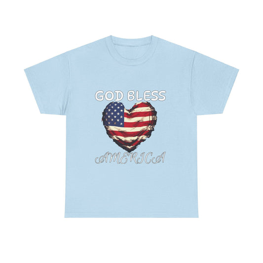 God Bless America Unisex Heavy Cotton Tee - S-Mart Shop Smart Treasures