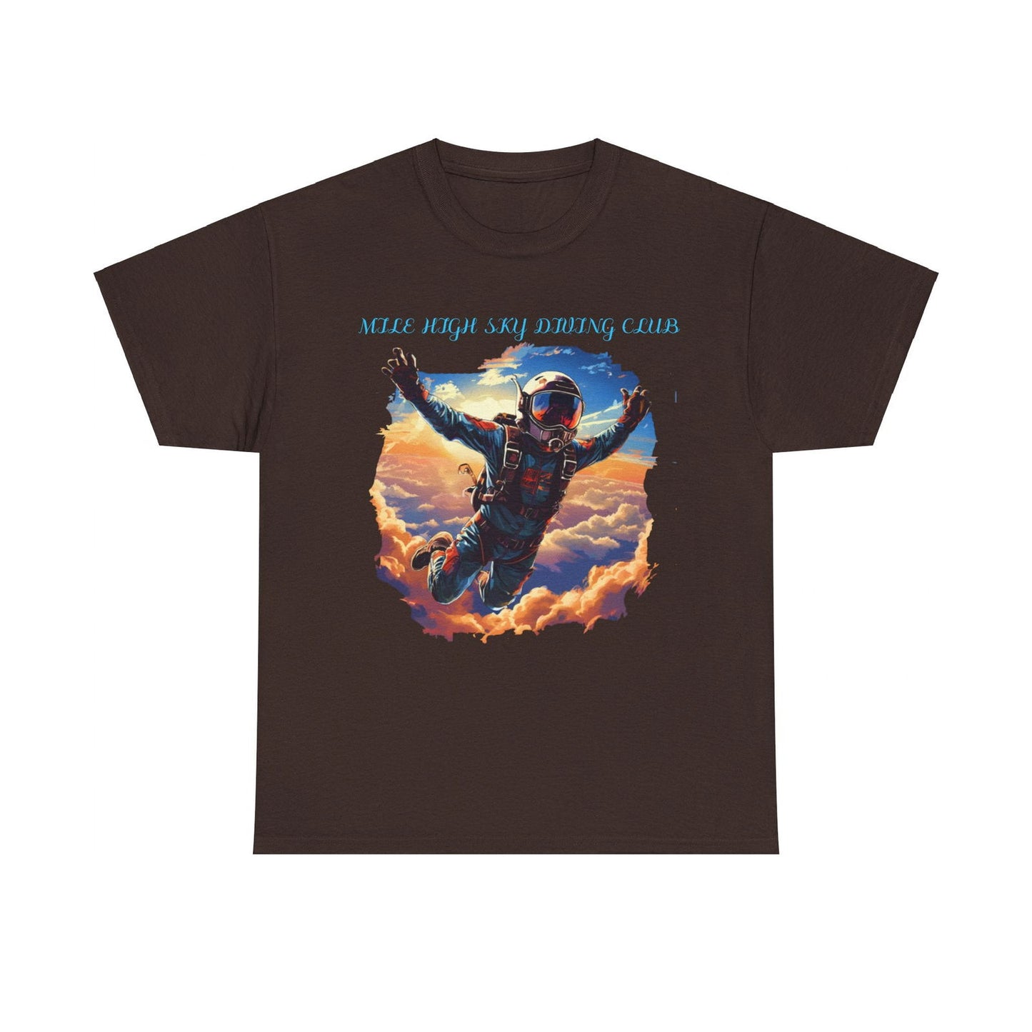 MILE HIGH SKY DIVING CLUB Unisex Heavy Cotton Tee - S-Mart Shop Smart Treasures