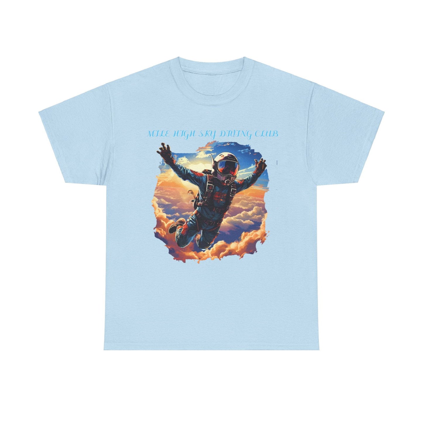 MILE HIGH SKY DIVING CLUB Unisex Heavy Cotton Tee - S-Mart Shop Smart Treasures