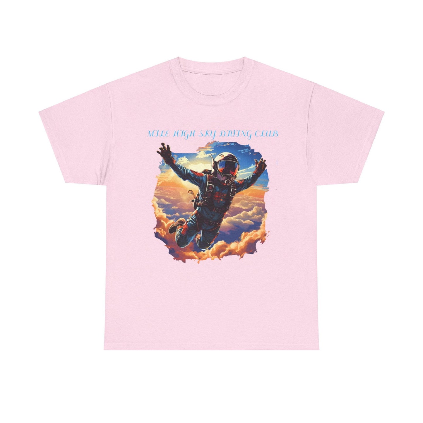 MILE HIGH SKY DIVING CLUB Unisex Heavy Cotton Tee - S-Mart Shop Smart Treasures