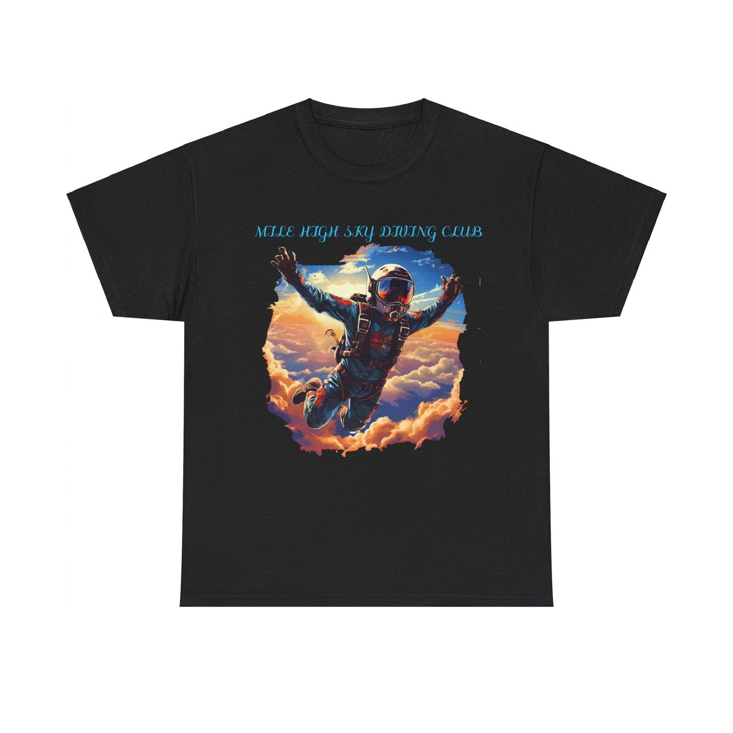 MILE HIGH SKY DIVING CLUB Unisex Heavy Cotton Tee - S-Mart Shop Smart Treasures
