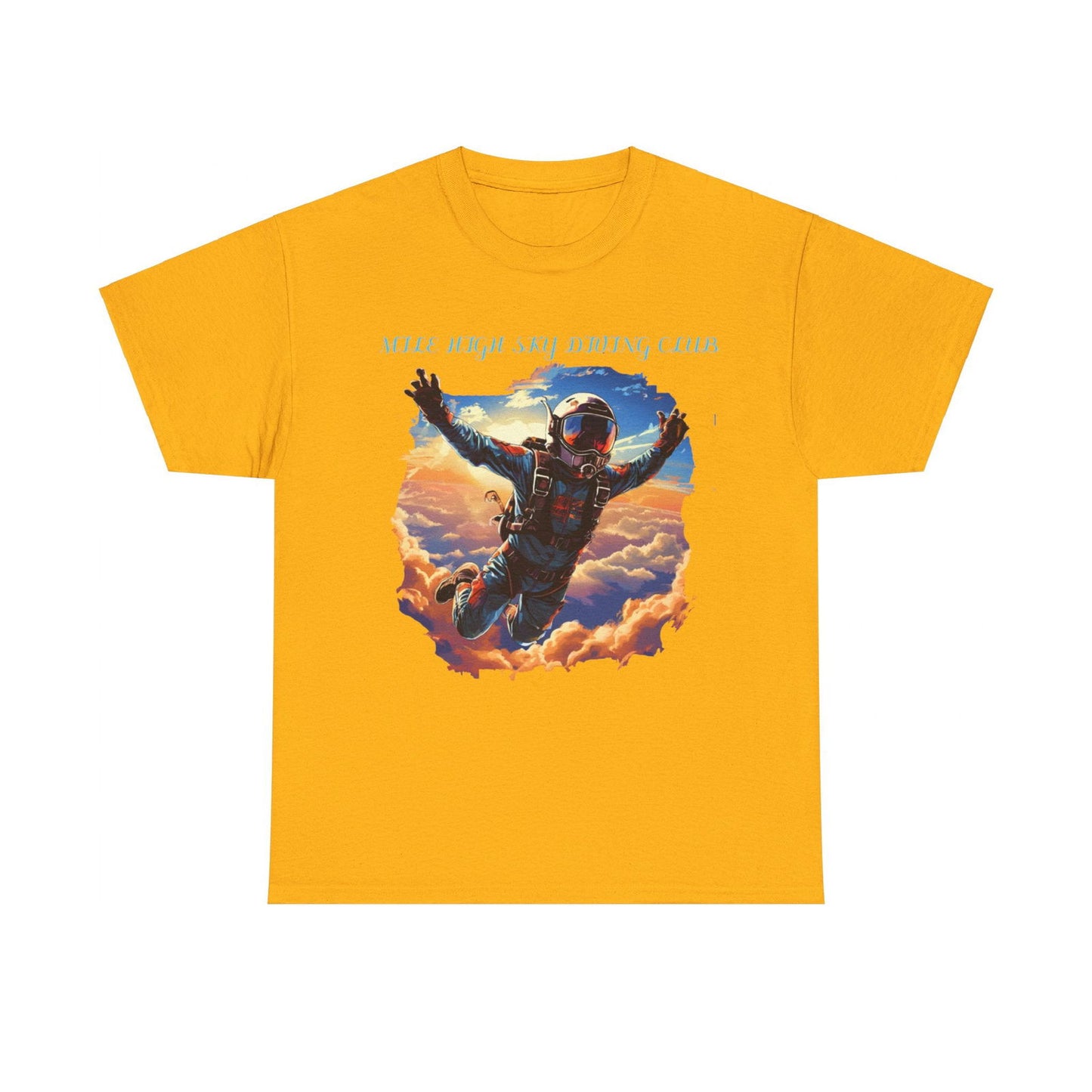 MILE HIGH SKY DIVING CLUB Unisex Heavy Cotton Tee - S-Mart Shop Smart Treasures