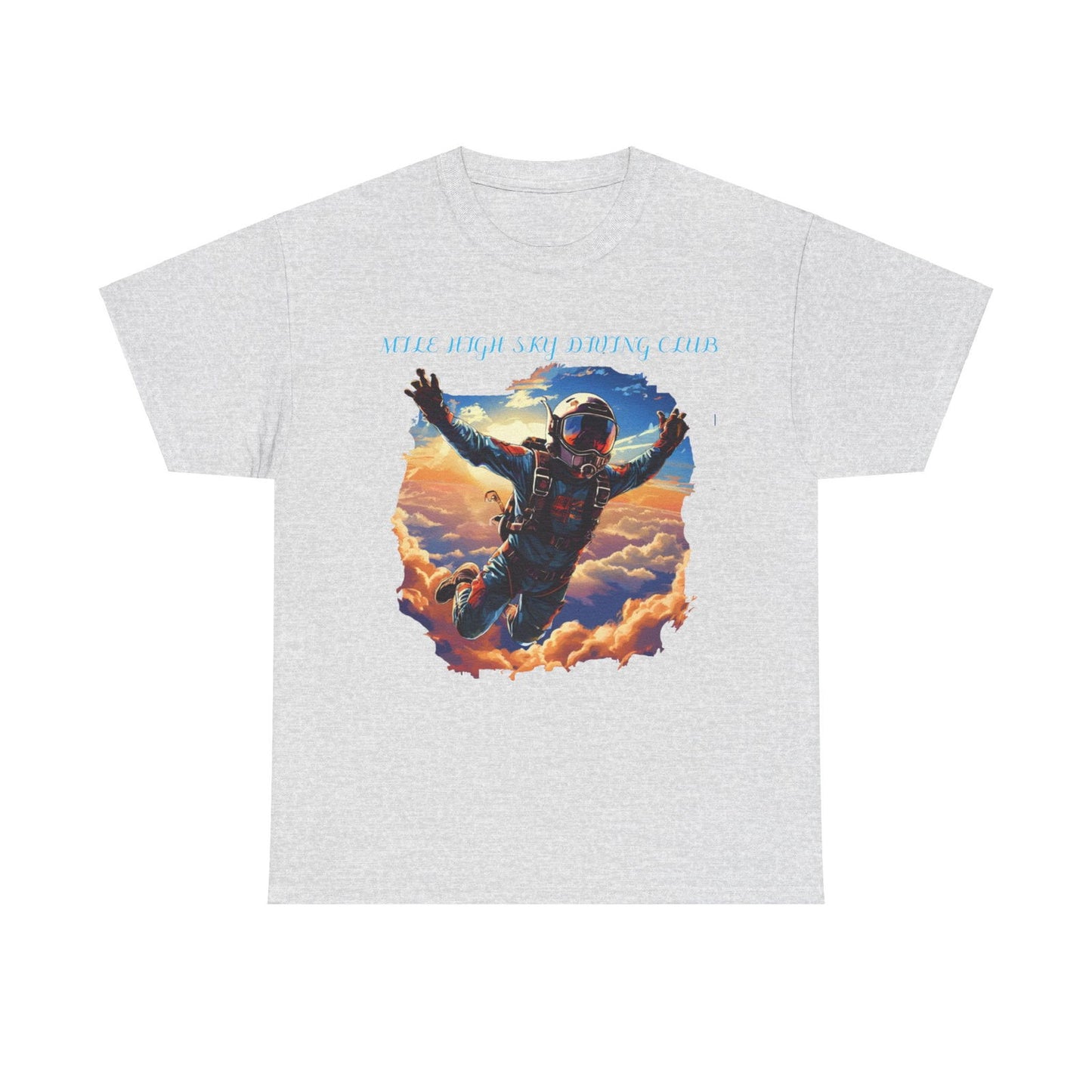 MILE HIGH SKY DIVING CLUB Unisex Heavy Cotton Tee - S-Mart Shop Smart Treasures